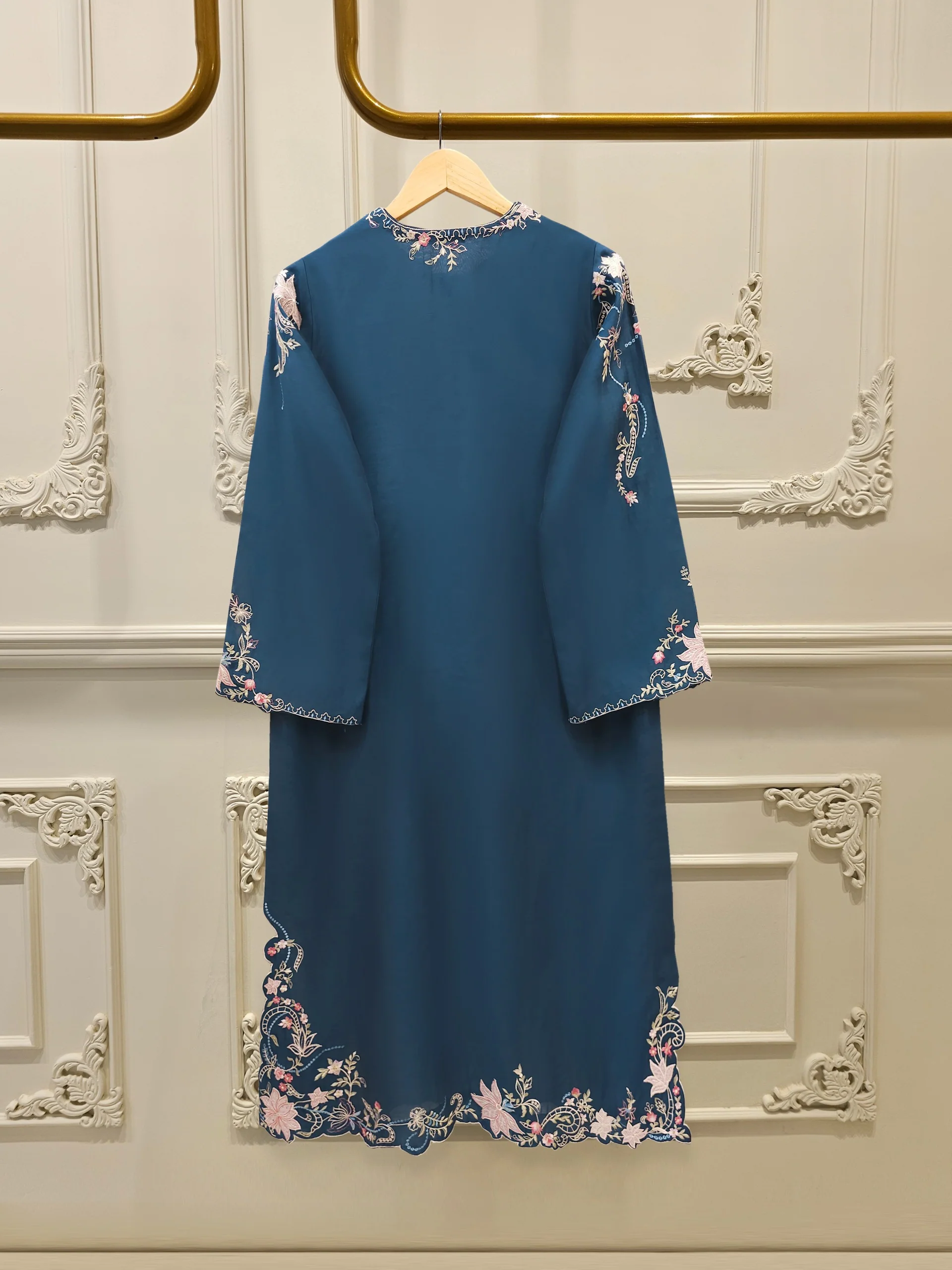 2 Piece - Embroidered Kora Cotton Suit S113808 - Image 5