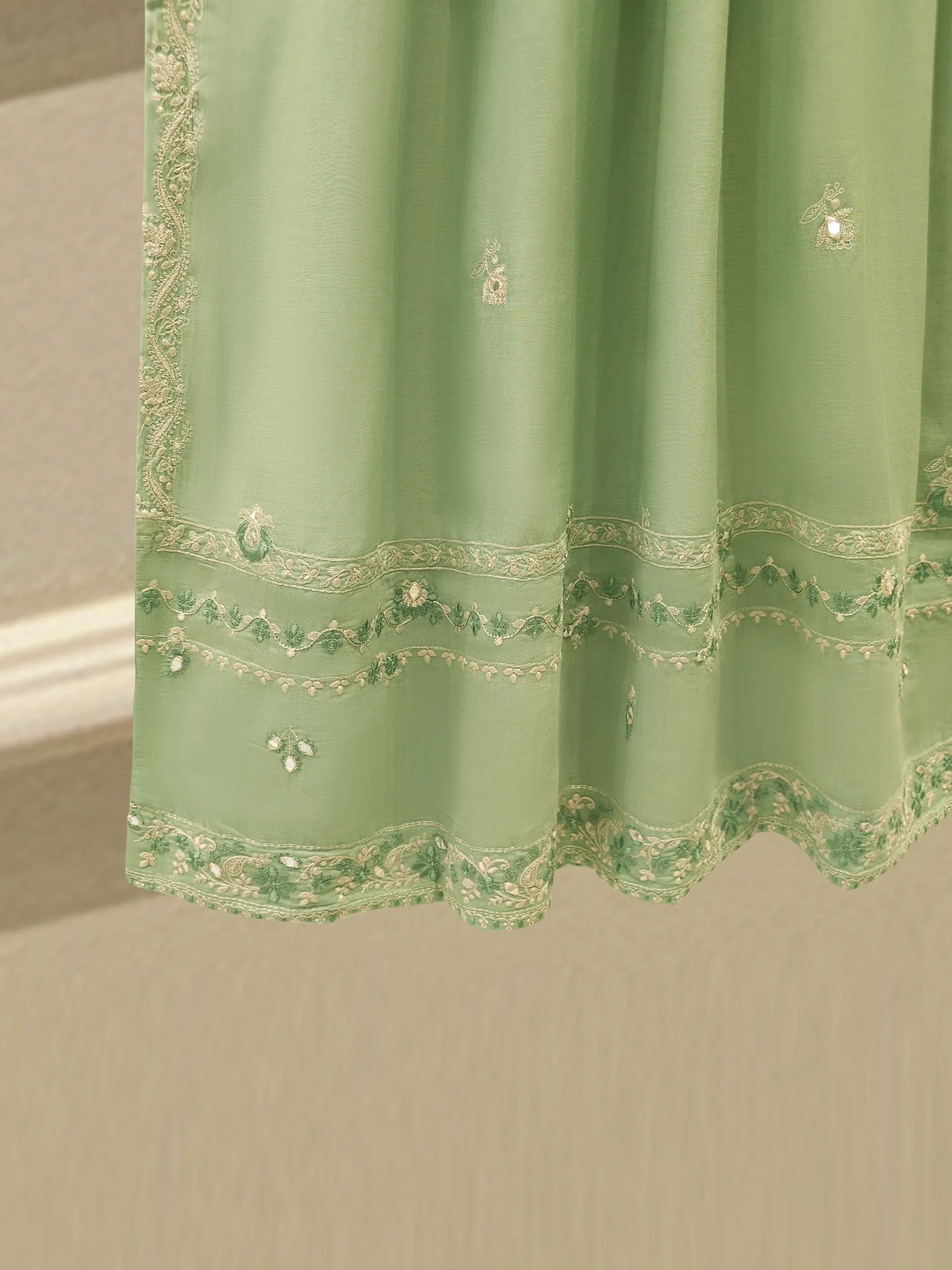 2 Piece - Embroidered Kora Cotton Suit  S113893 - Image 4