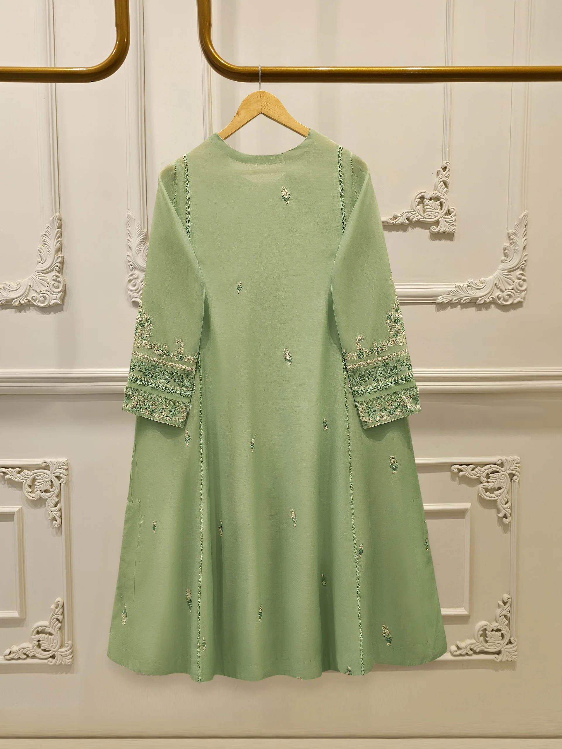 2 Piece - Embroidered Kora Cotton Suit  S113893 - Image 5