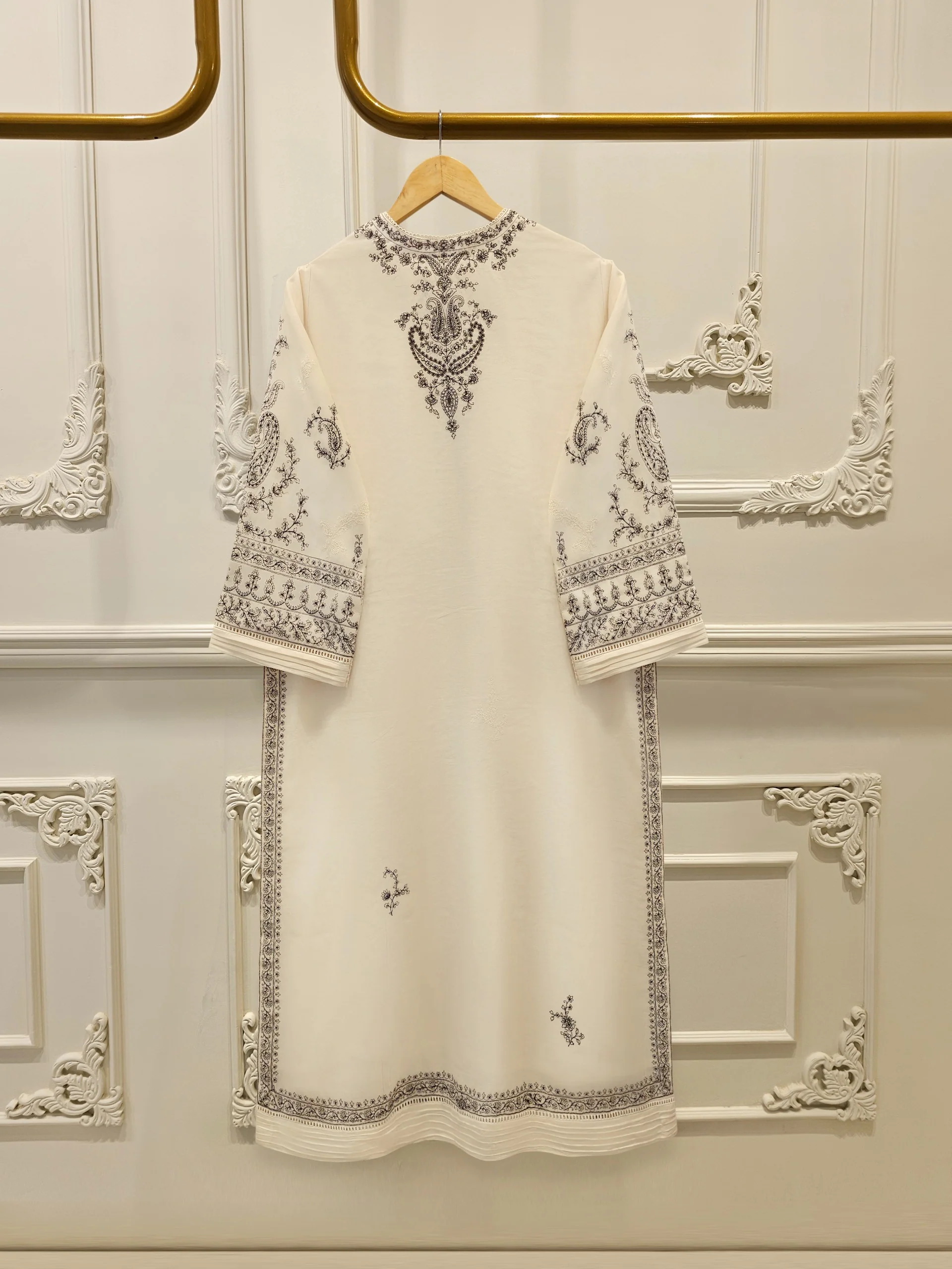 2 Piece - Embroidered Kora Cotton Suit  S114090 - Image 5