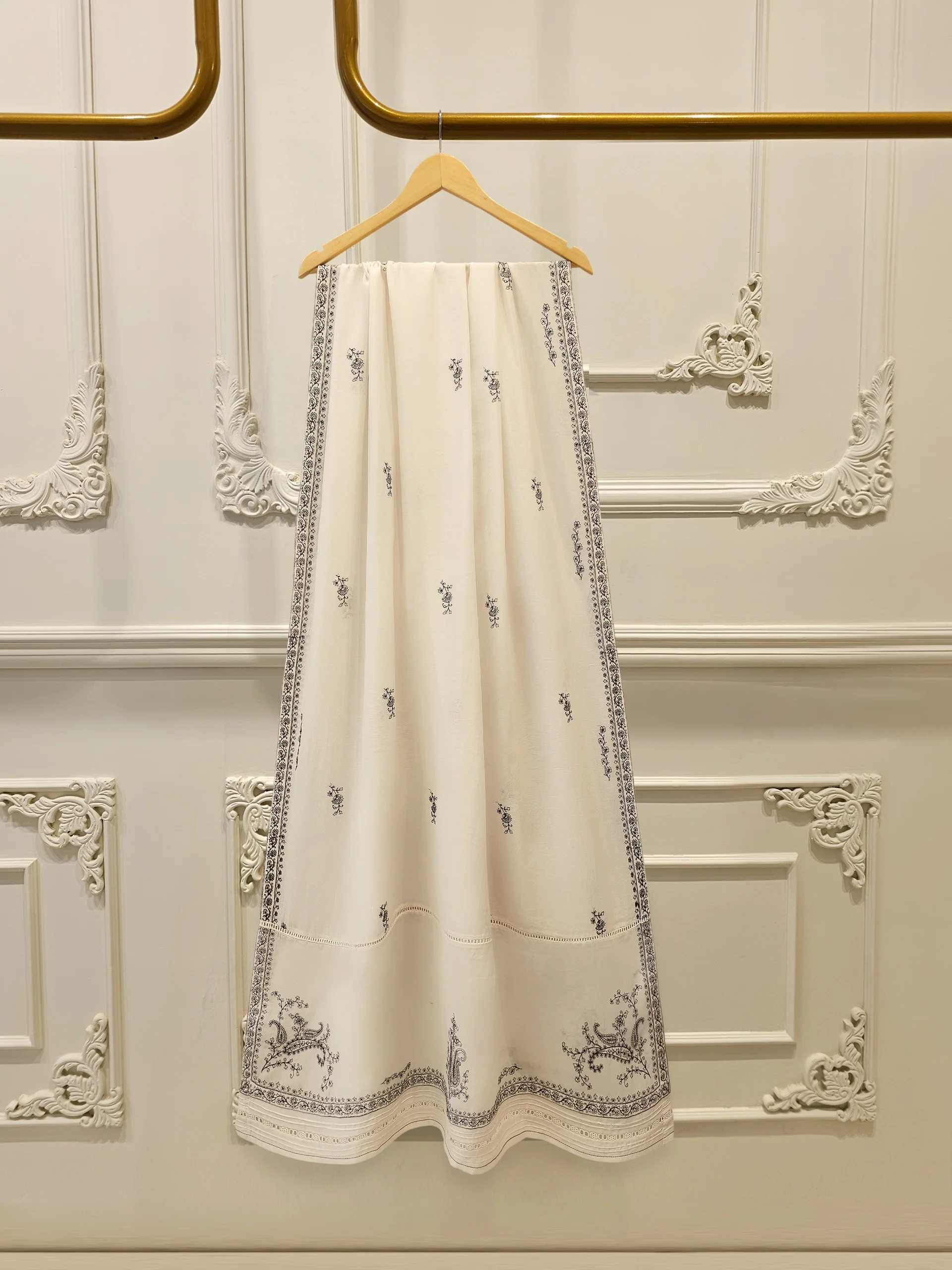 2 Piece - Embroidered Kora Cotton Suit  S114090 - Image 8