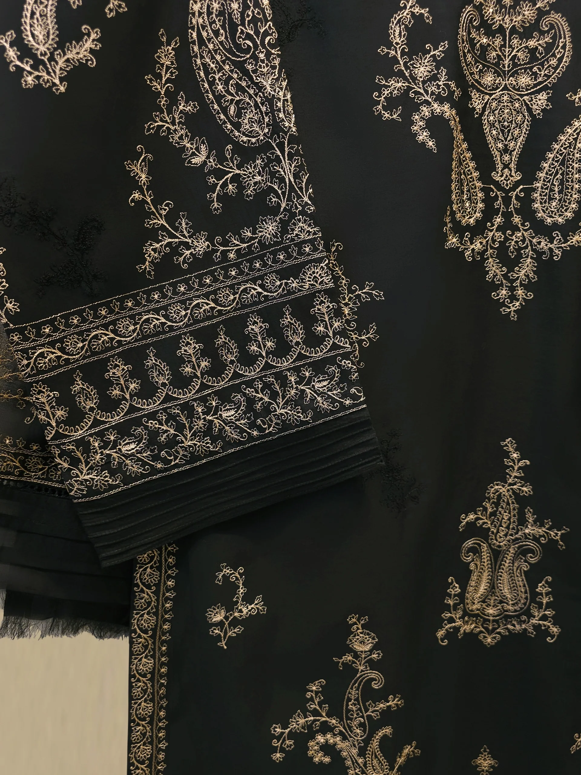 2 Piece - Embroidered Kora Cotton Suit  S114119 - Image 5