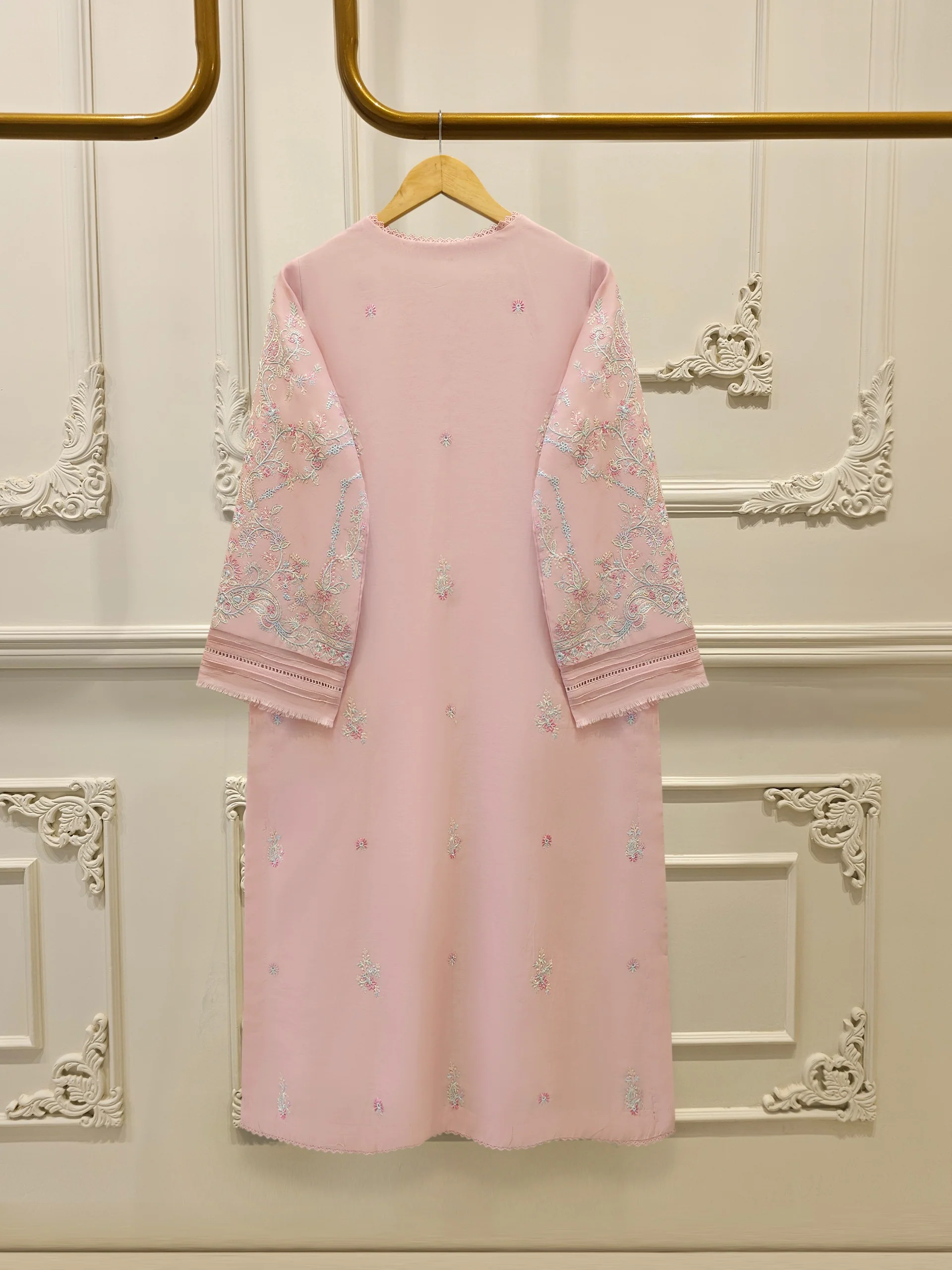 2 Piece - Embroidered Kora Cotton Suit  S114217 - Image 5