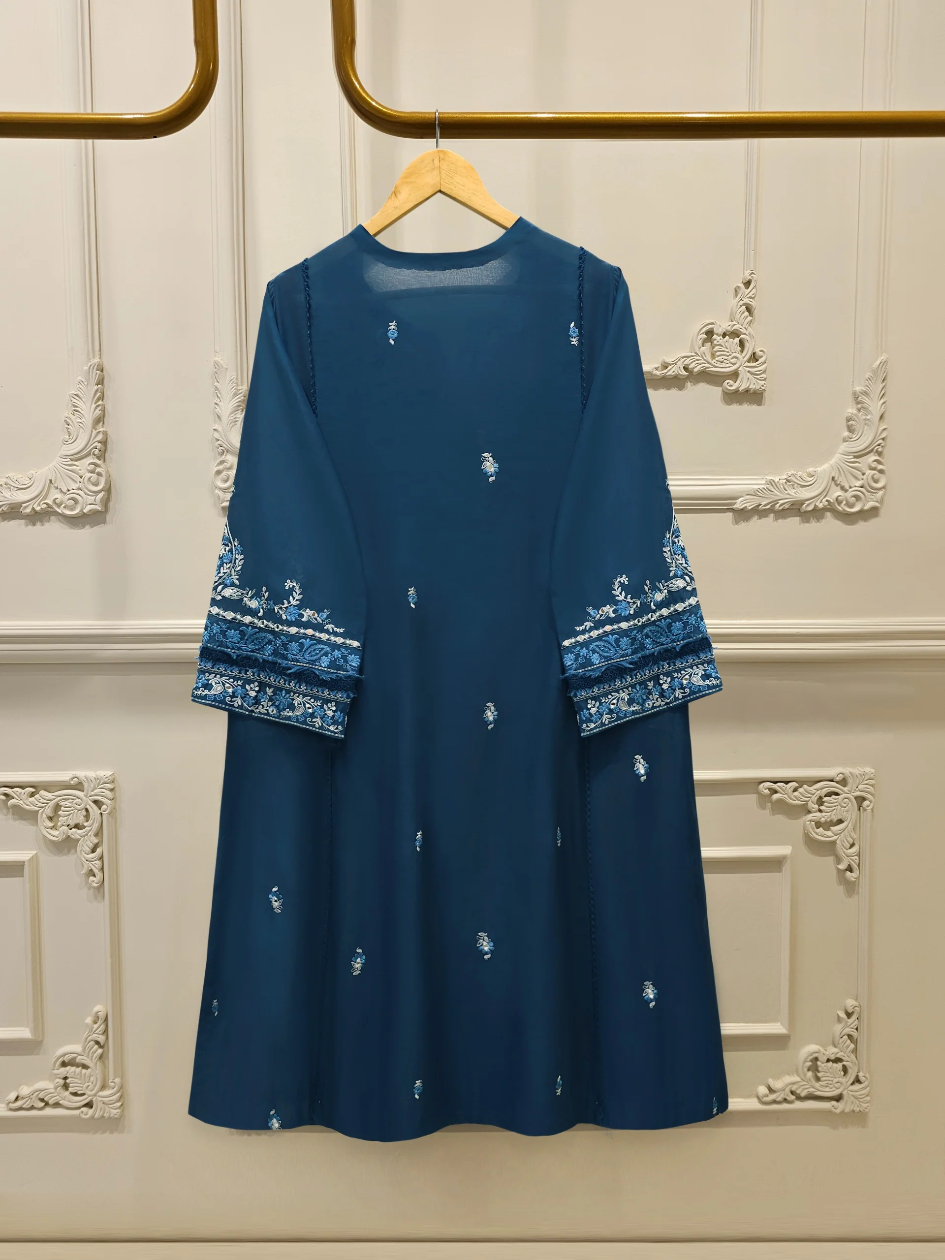 2 Piece - Embroidered Kora  Cotton Suit S114336 - Image 5