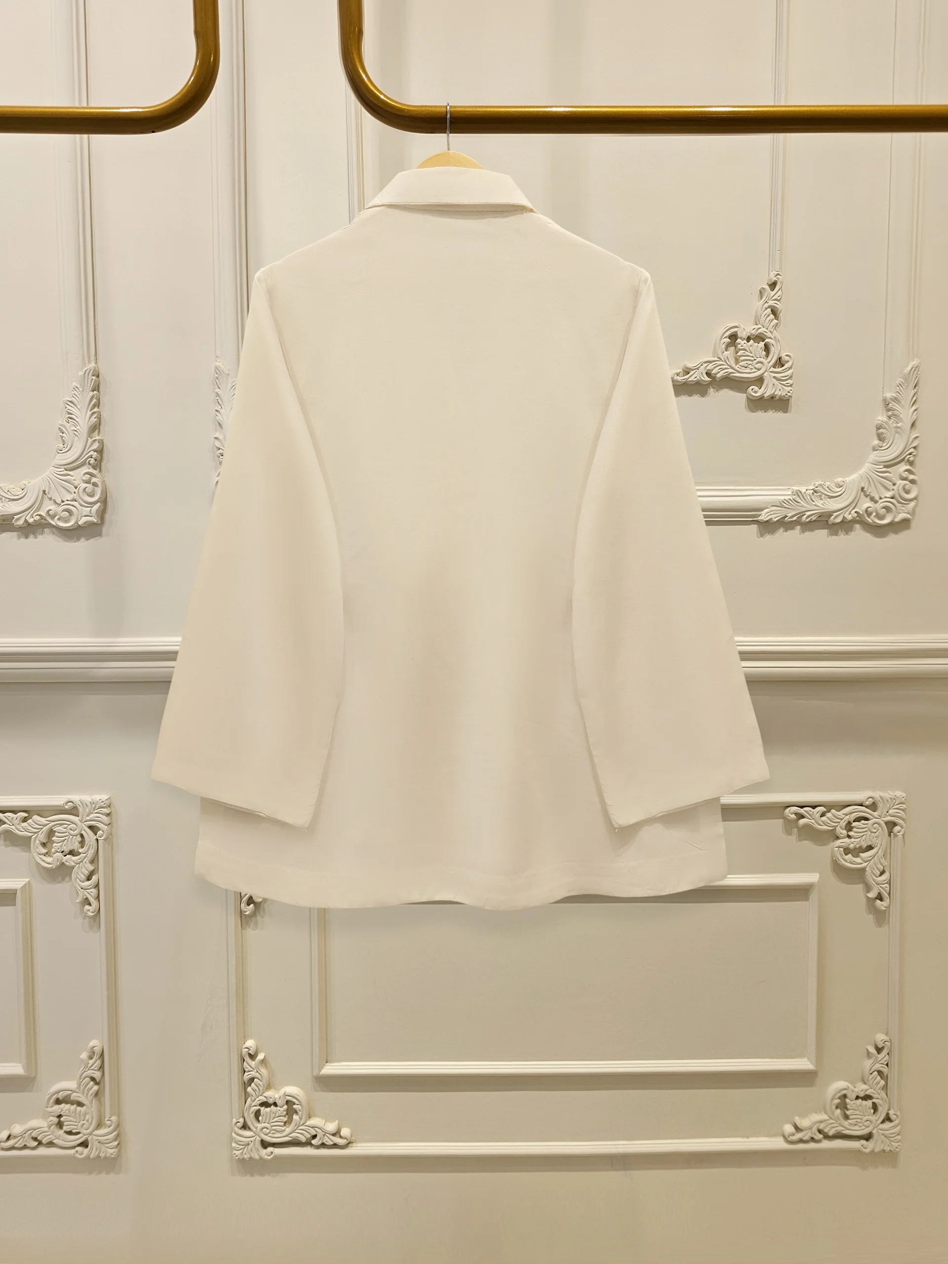 2 Piece - Embroidered Linen Suit WS00252 - Image 4