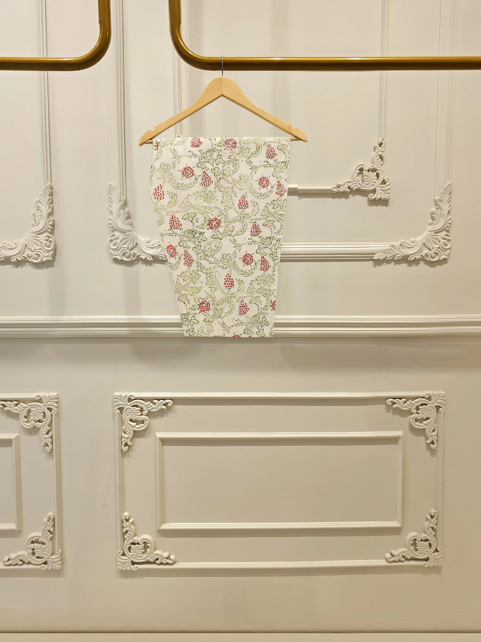 2 Piece - hand block print Cambric Suit S114318 - Image 5