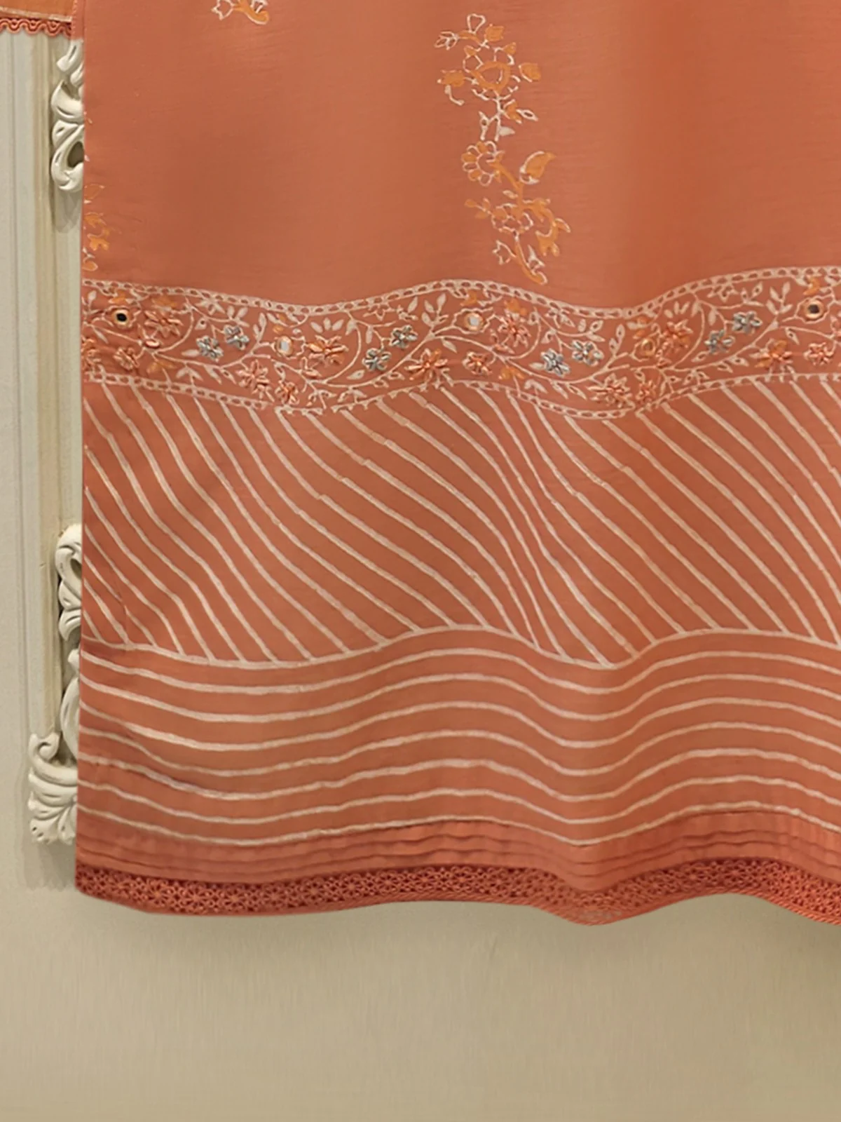 2 Piece - Hand Block Printed Kora Cotton Suit  S112413 - Image 6