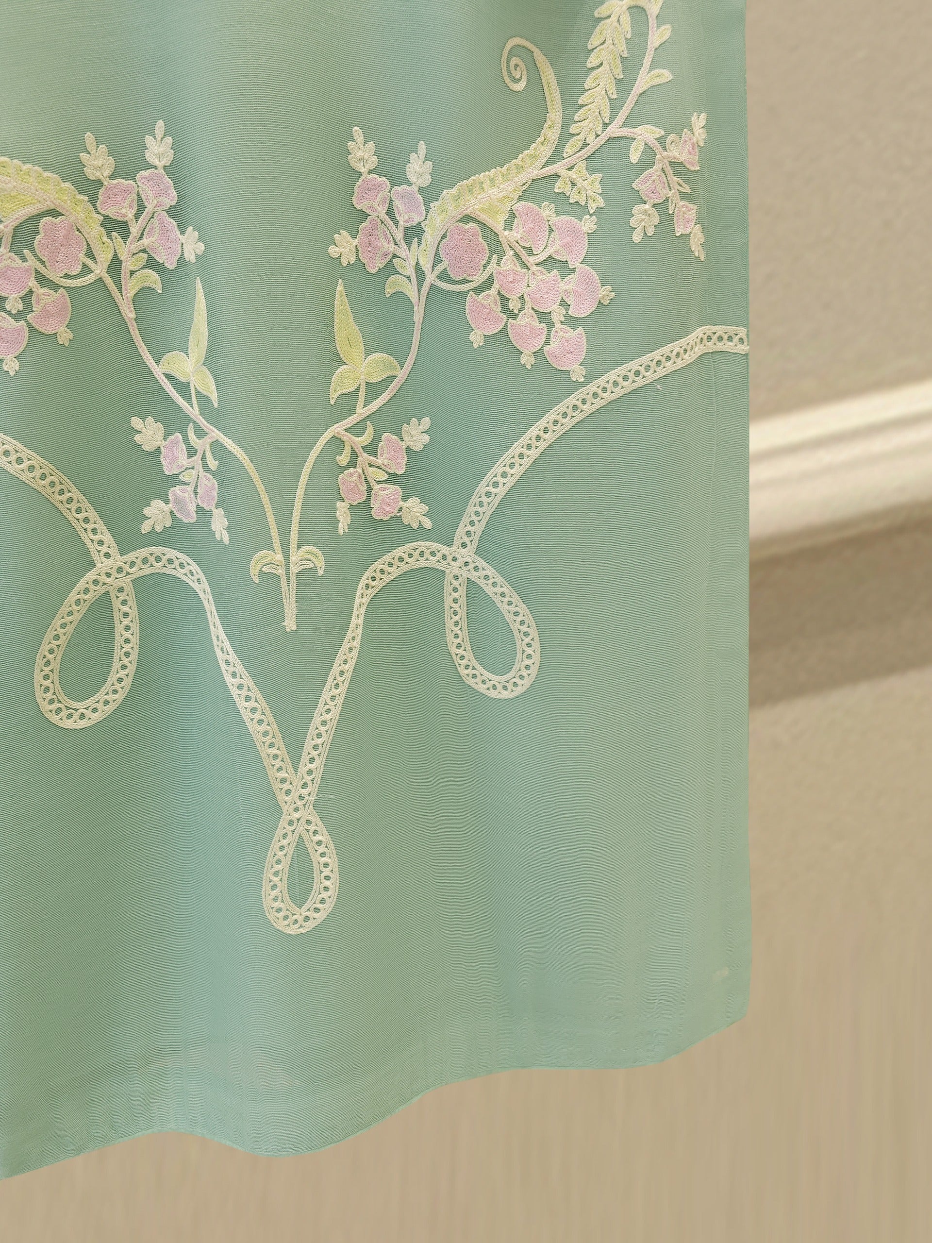 2 Piece - Pure Embroidered Cotton Net Suit S113855 - Image 4