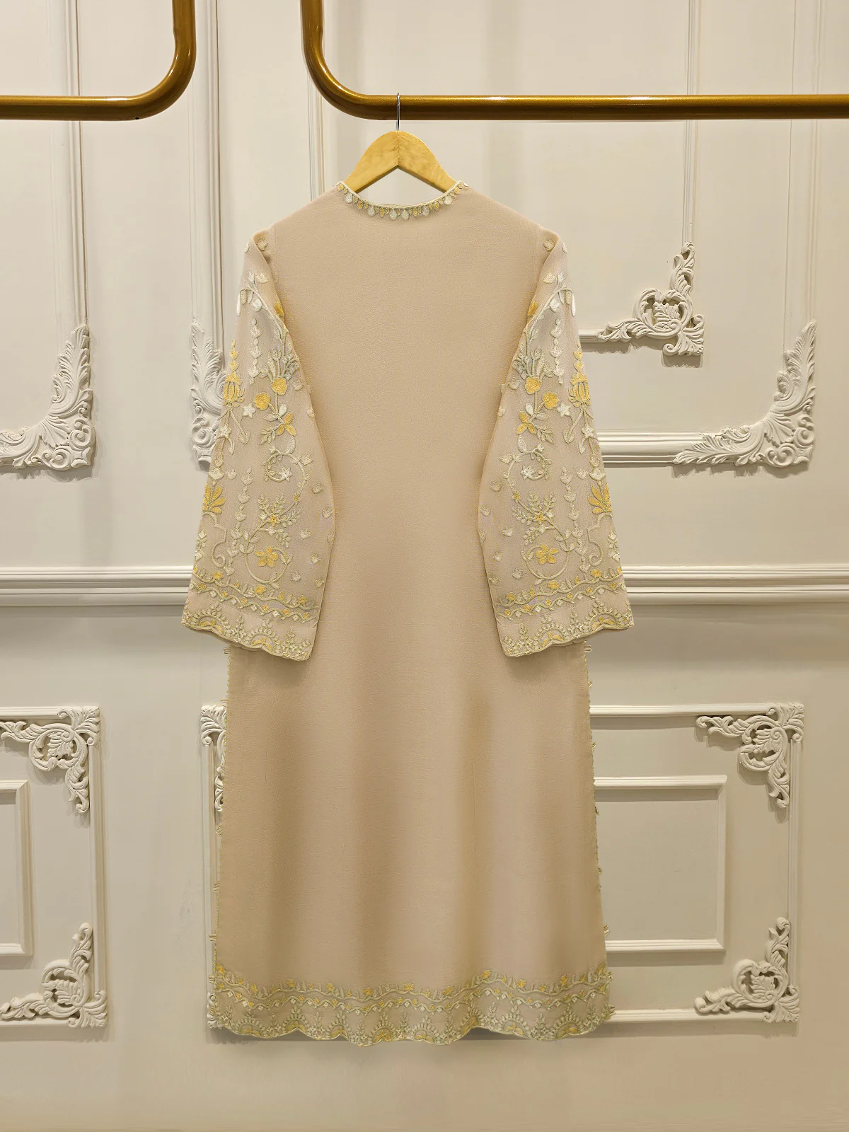 2 Piece - Pure Embroidered Cotton Net Suit S113511 - Image 6