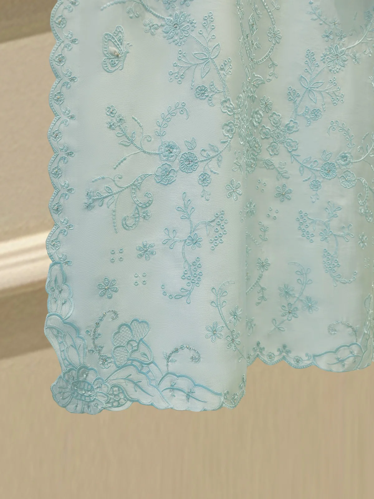 3 Piece- Pure Embroidered Sheesha Silk Suit S112012 - Image 4