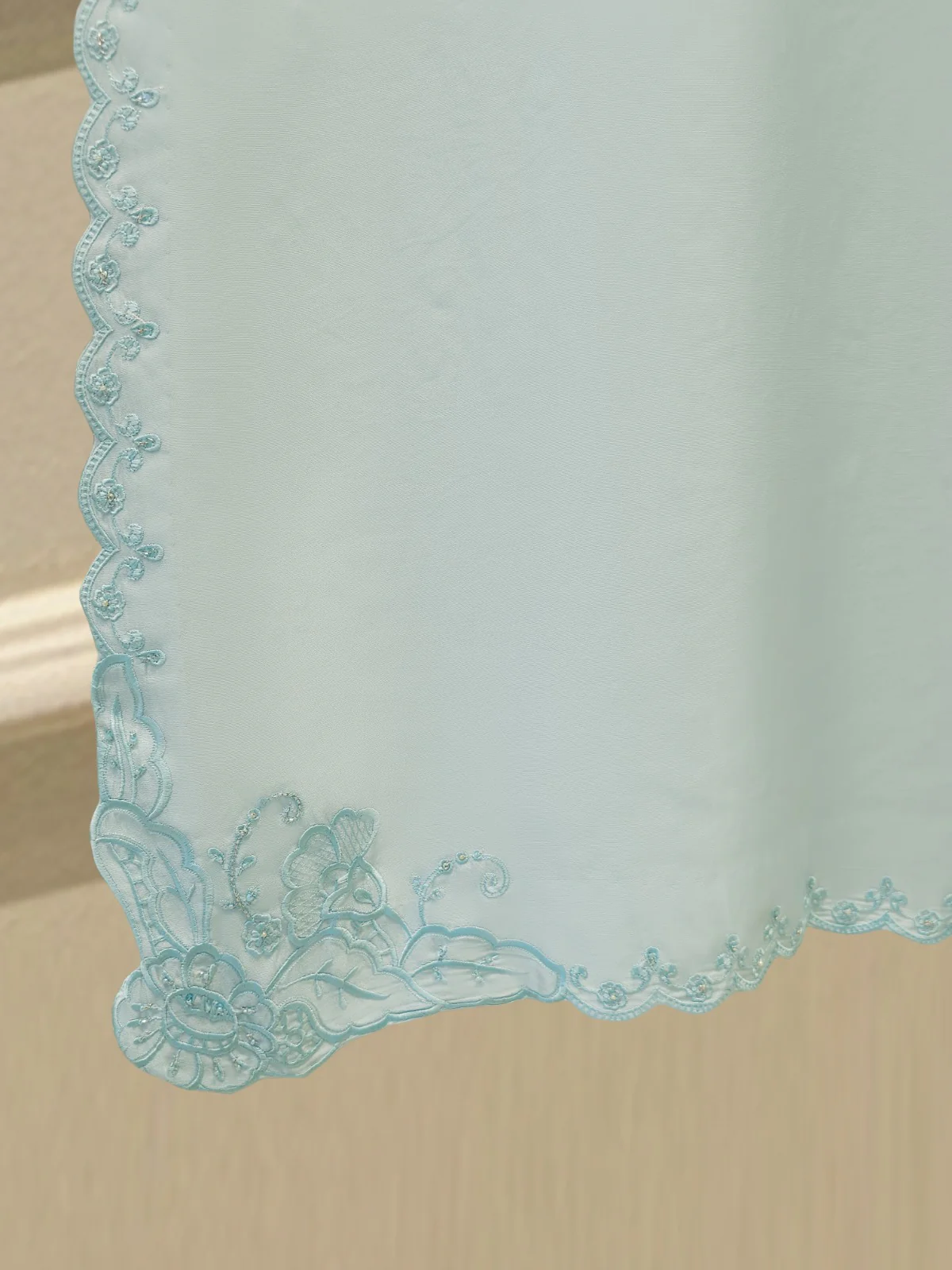 3 Piece- Pure Embroidered Sheesha Silk Suit S112012 - Image 6