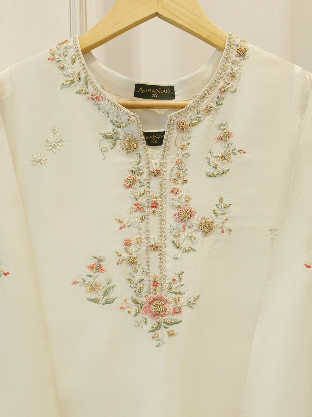 2 Piece- Pure Sheesha Silk Embroidered Suit S113502 - Image 2