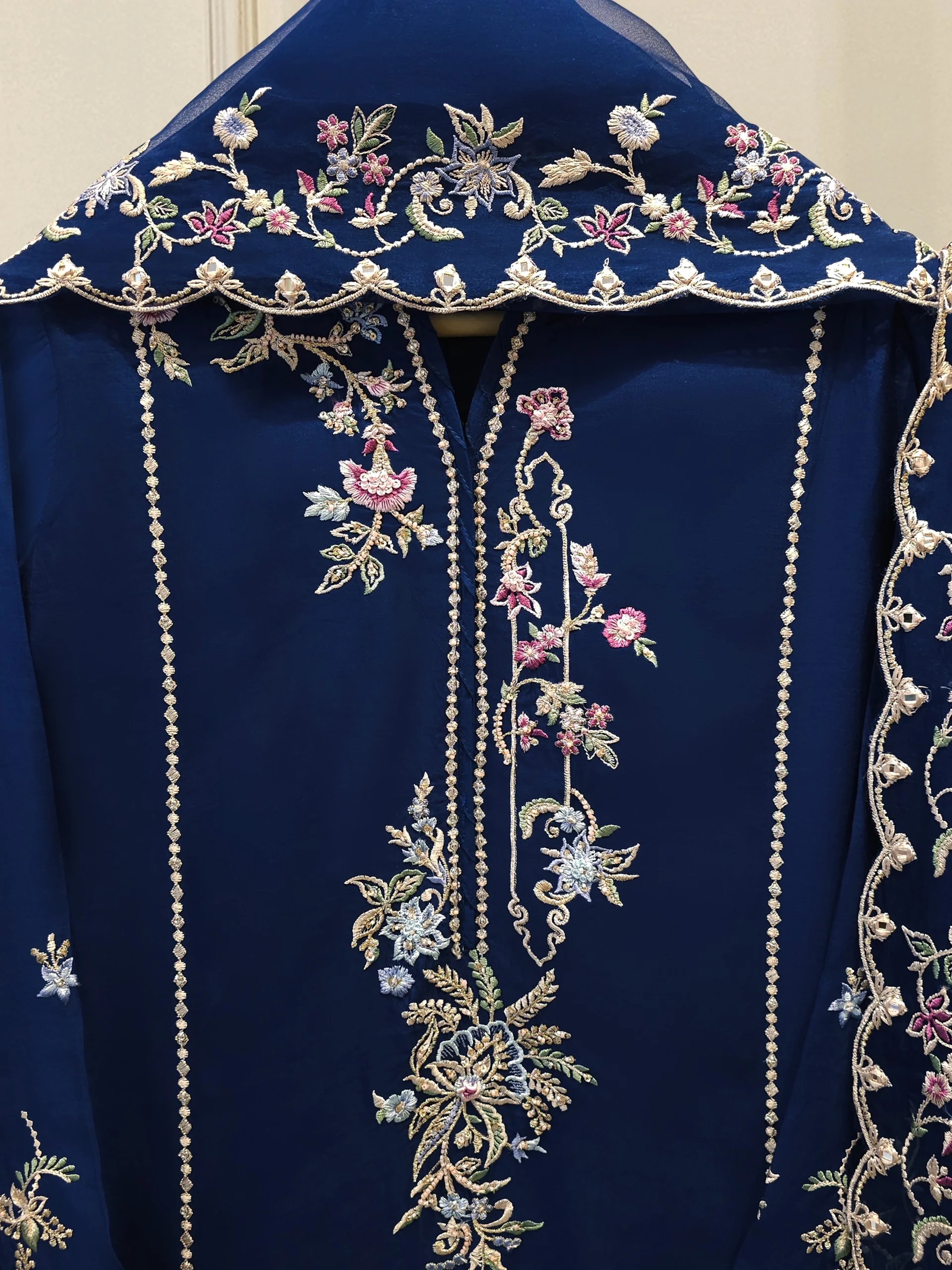 2 Piece- Pure Khaddi Silk Embroidered Suit S114228 - Image 2