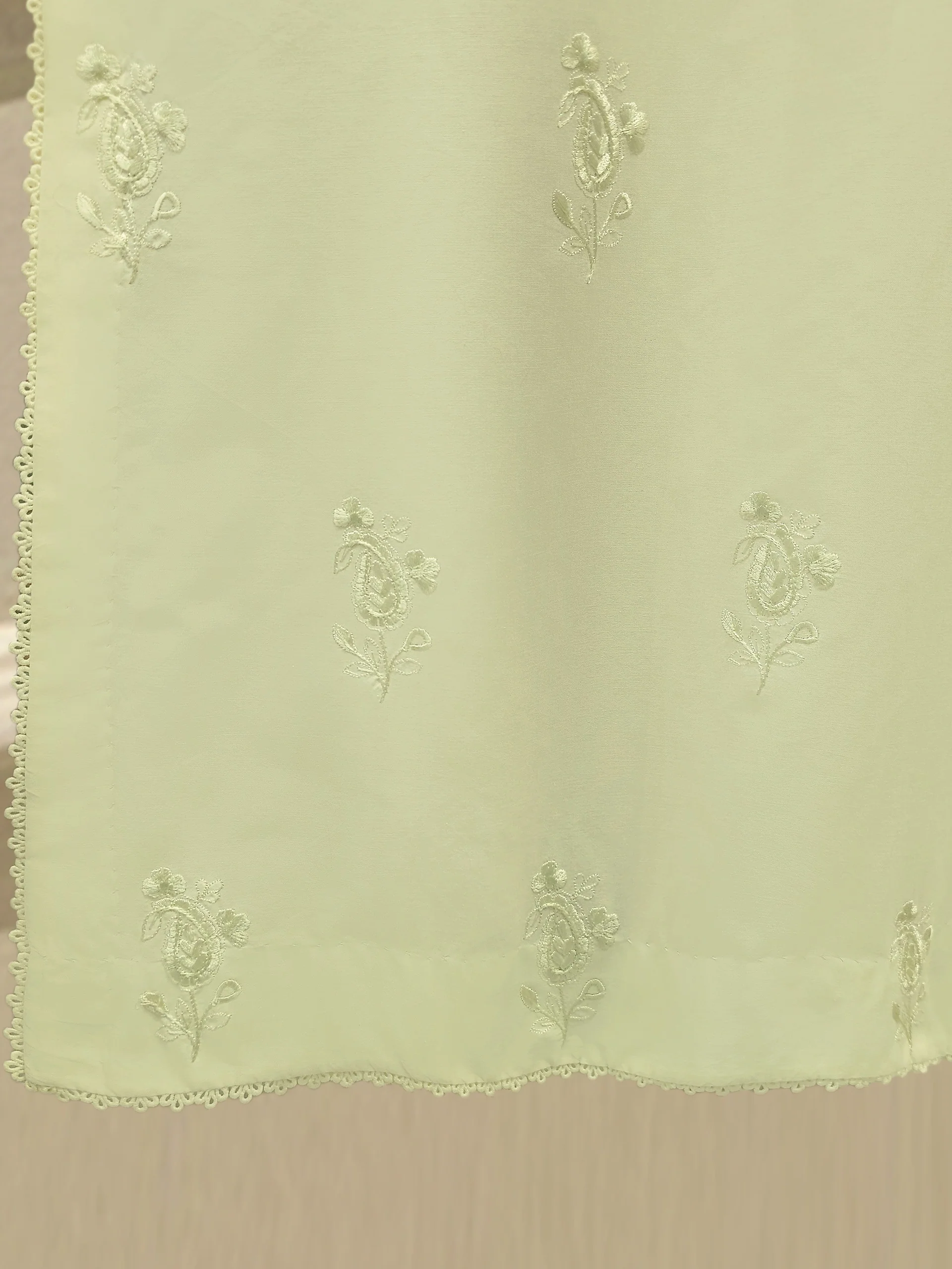 3 Piece - Embroidered Cambric Suit S113490 - Image 3