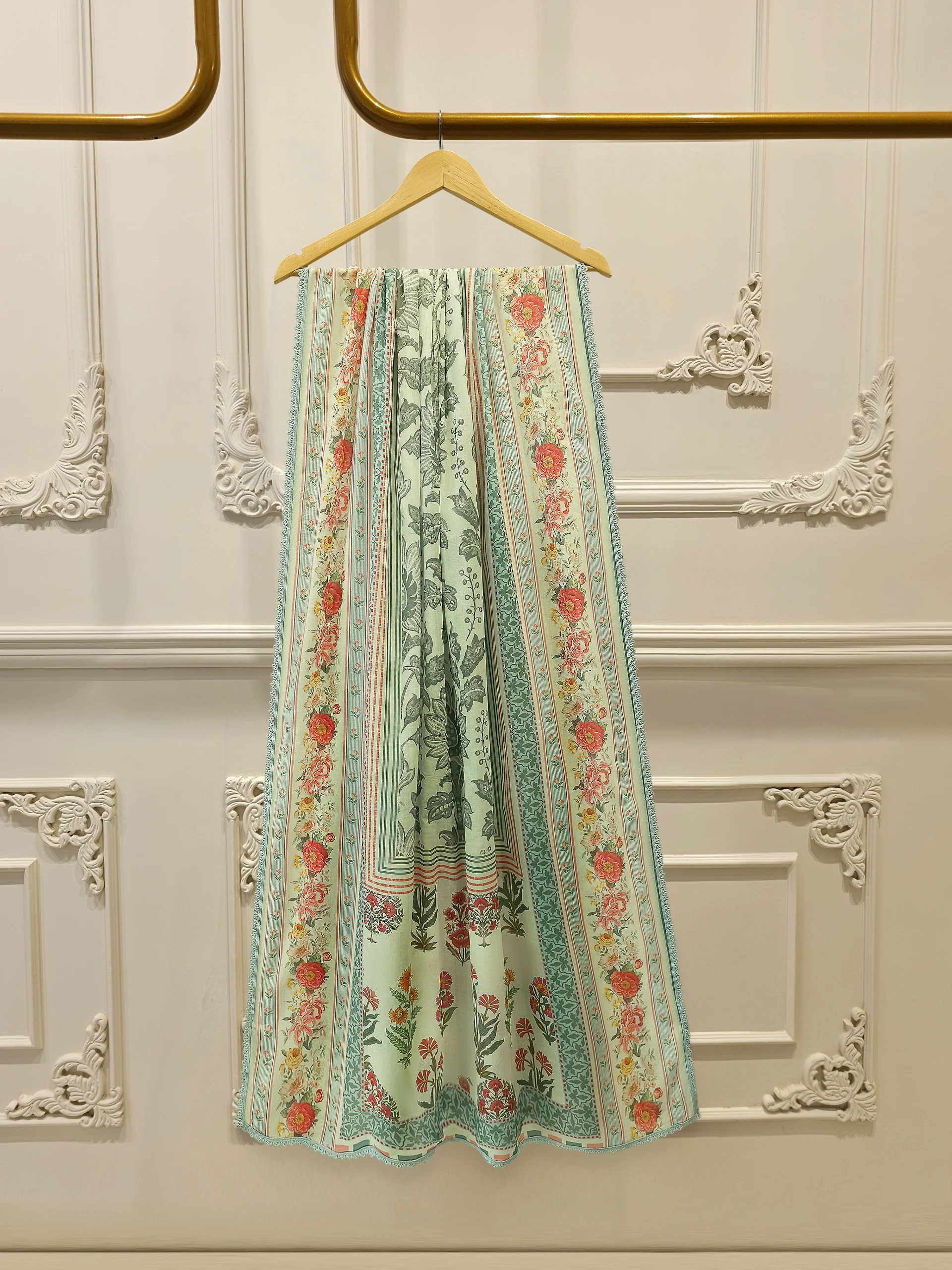 3 Piece - Embroidered Cambric Suit S113490 - Image 6