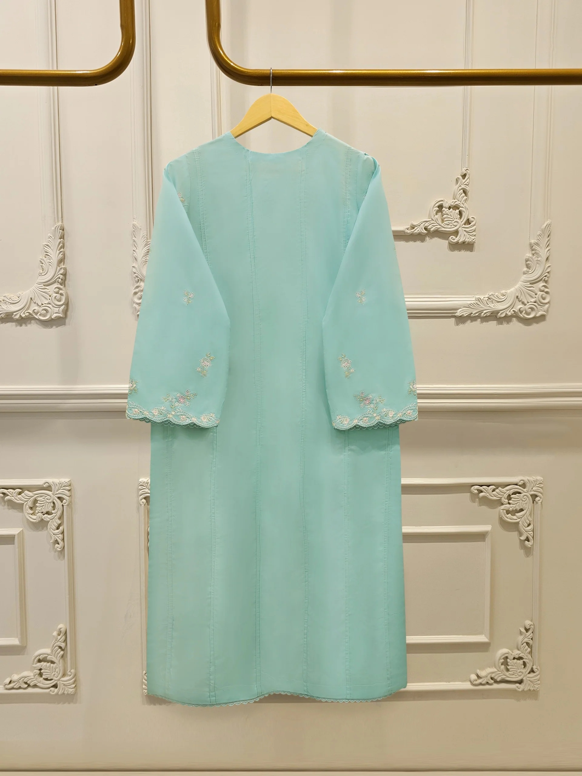 2 Piece - Embroidered Cambric Suit S113634 - Image 4