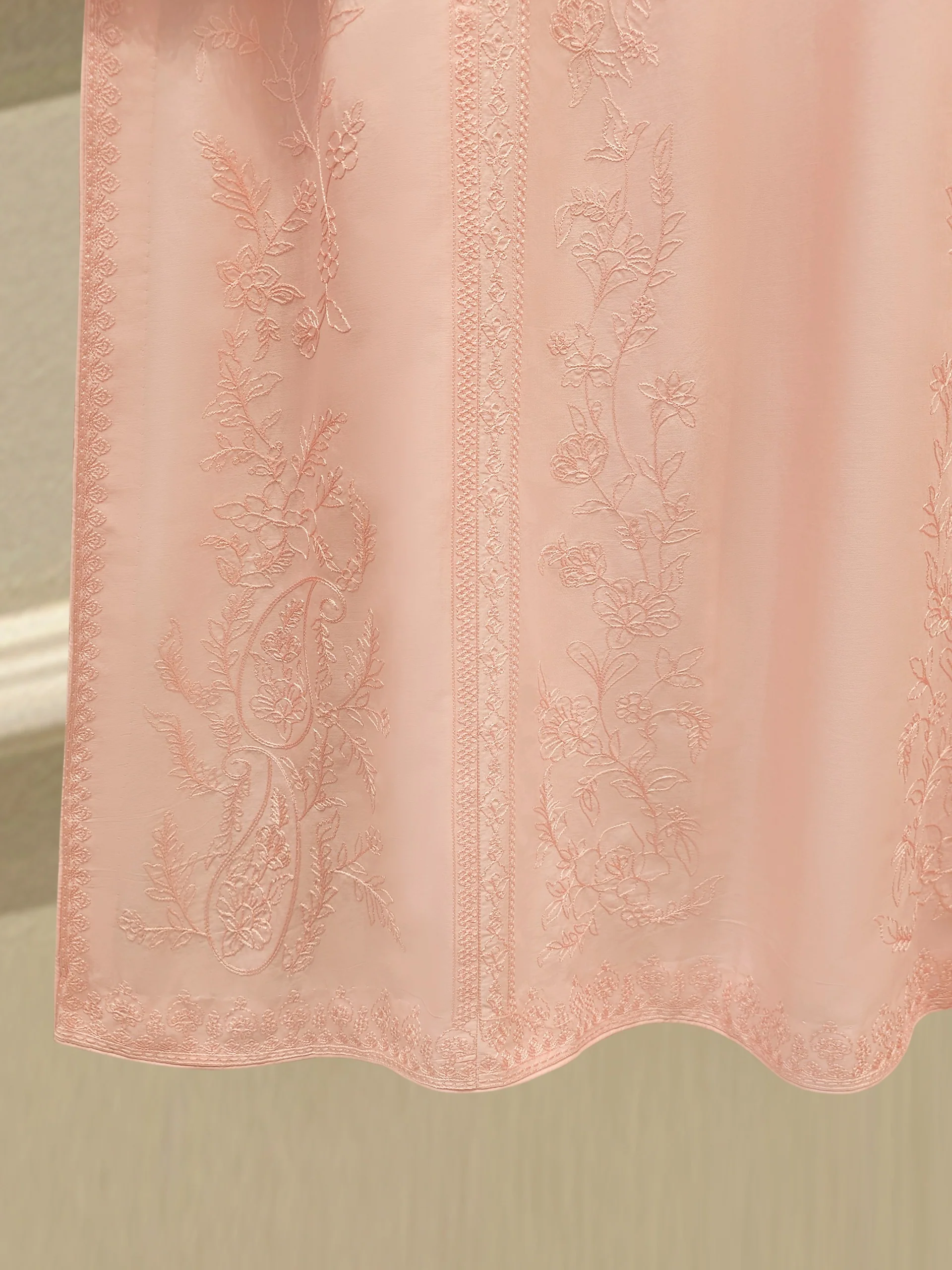 3 Piece - Embroidered Cambric Suit S114363 - Image 5