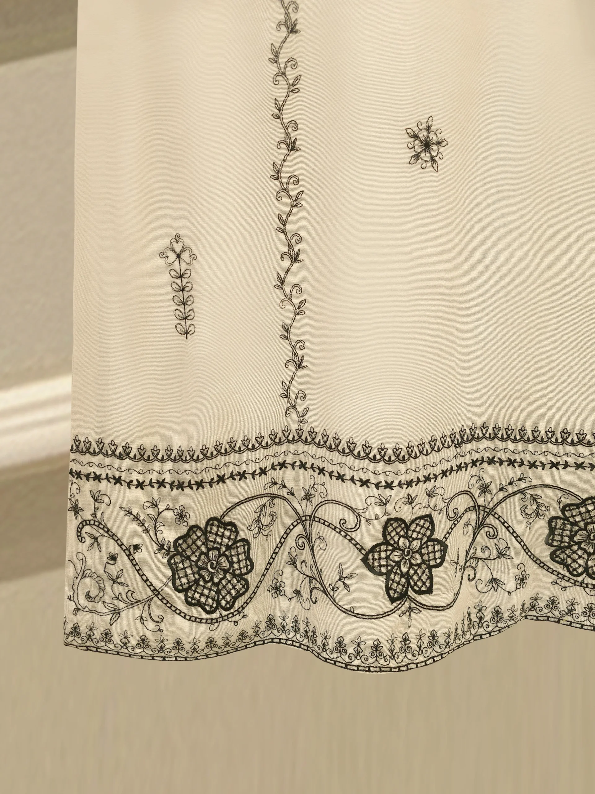 3 Piece - Embroidered Cotton Net Suit WS00304 - Image 7