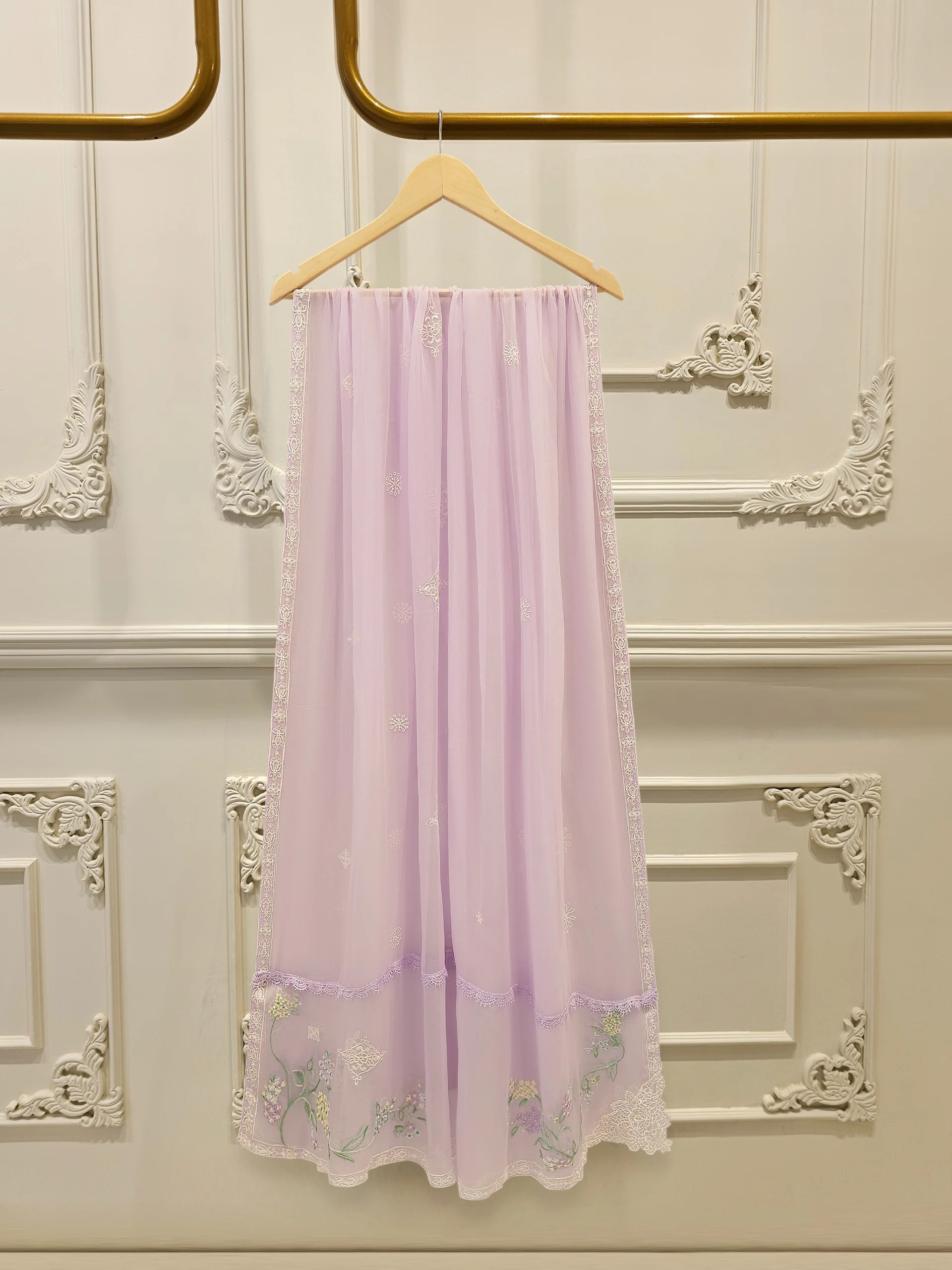 3 Piece - Embroidered Kora  Cotton Suit WS00308 - Image 8