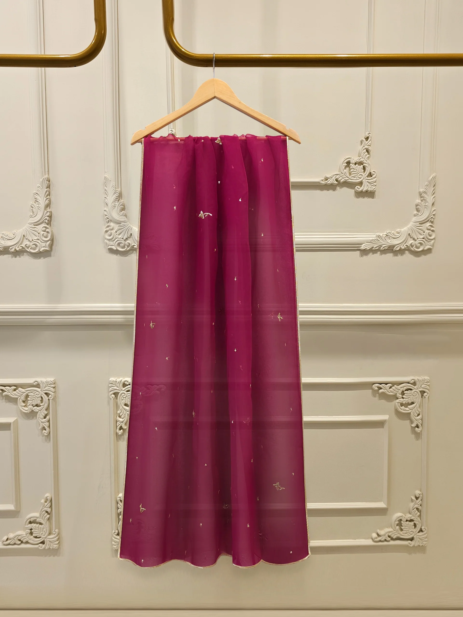 3 Piece - Embroidered Velvet Suit S112730 - Image 3