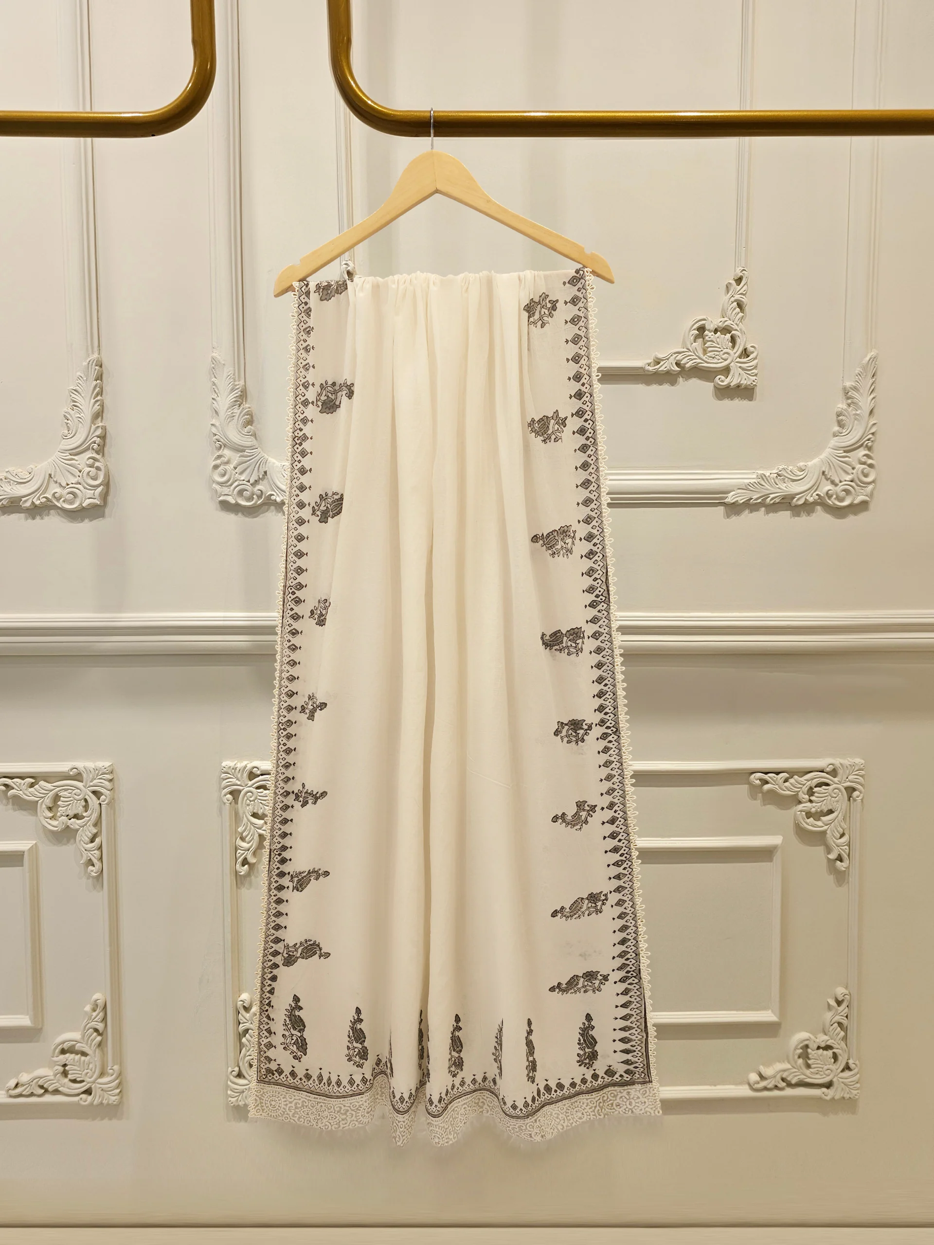 3 Piece - Hand Block Printed Kora Cotton Suit  S113596 - Image 6