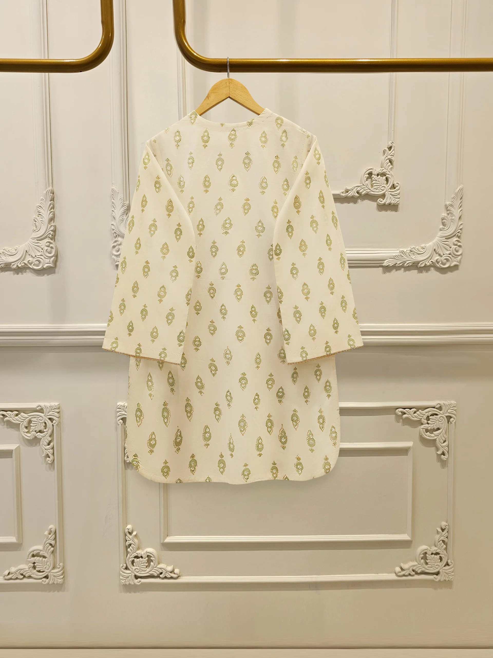 3 Piece - Hand Block Printed Kora Cotton Suit  S114195 - Image 4