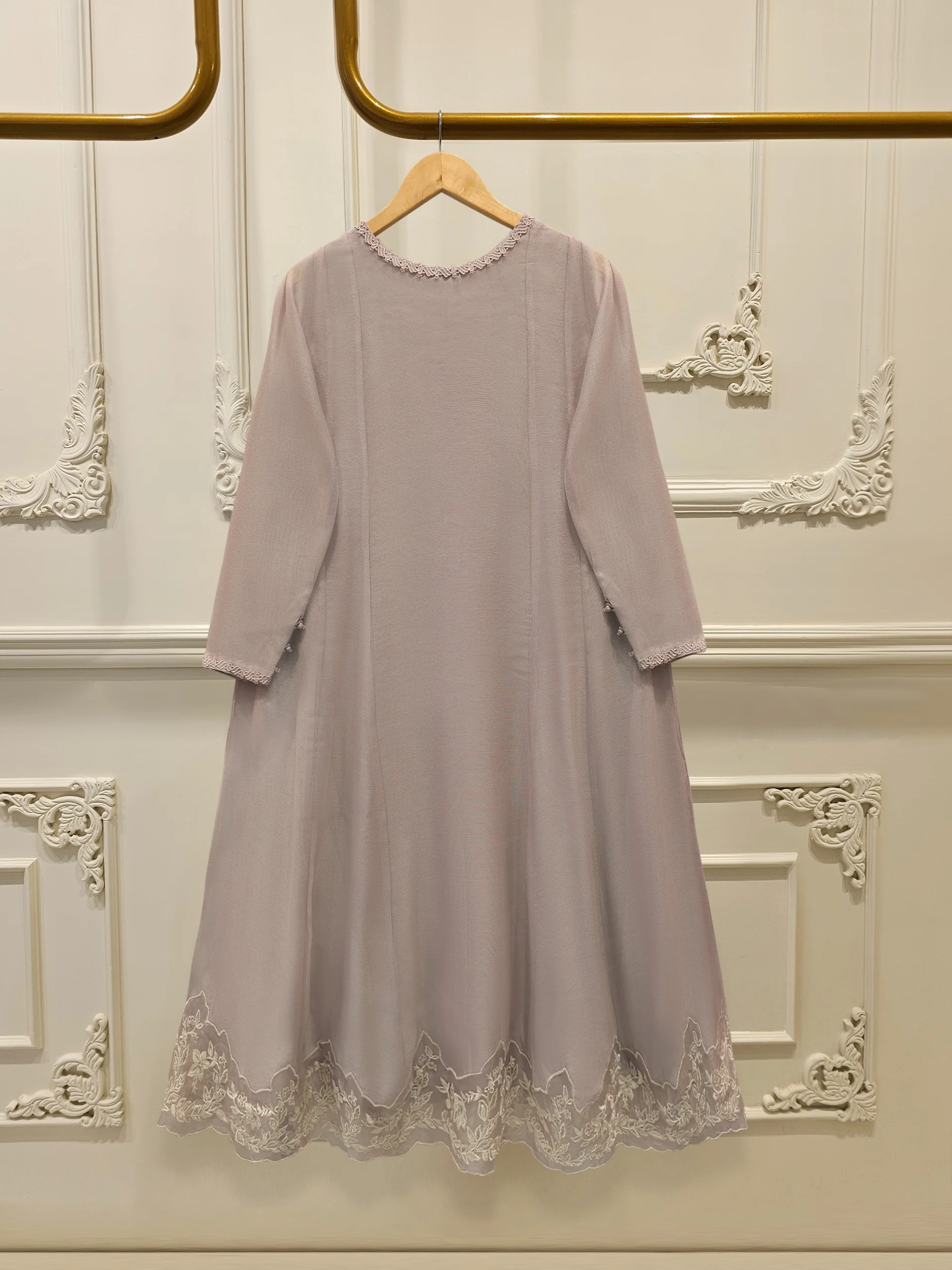3 Piece - Pure Embroidered Cotton Net Suit S113485 - Image 5