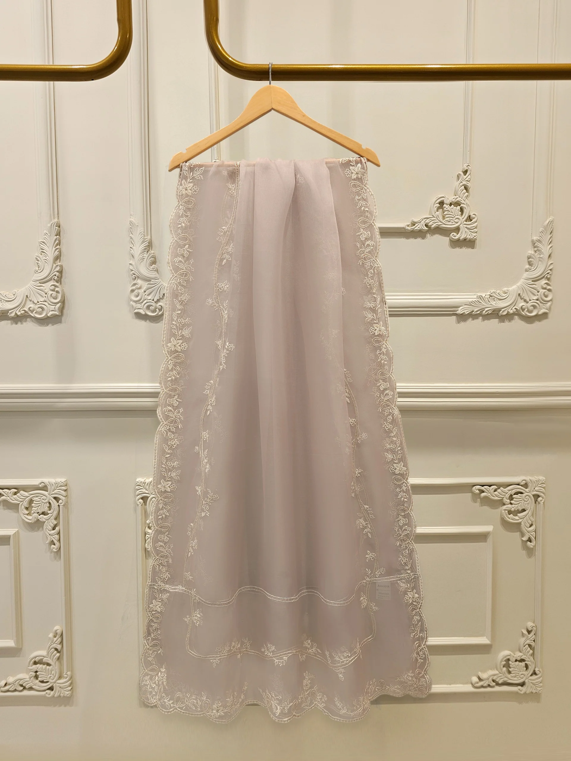 3 Piece - Pure Embroidered Cotton Net Suit S113485 - Image 6