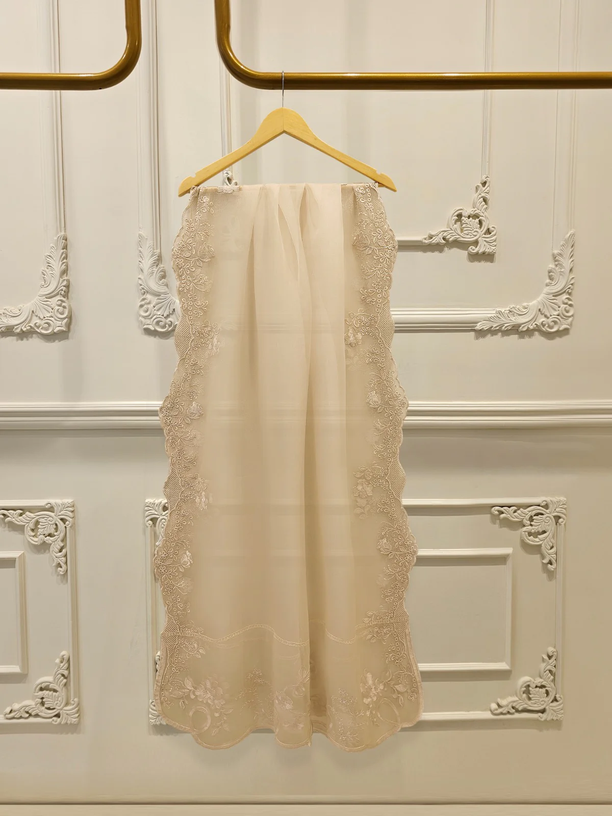 3 Piece - Pure Embroidered Cotton Net Suit S112472 - Image 8