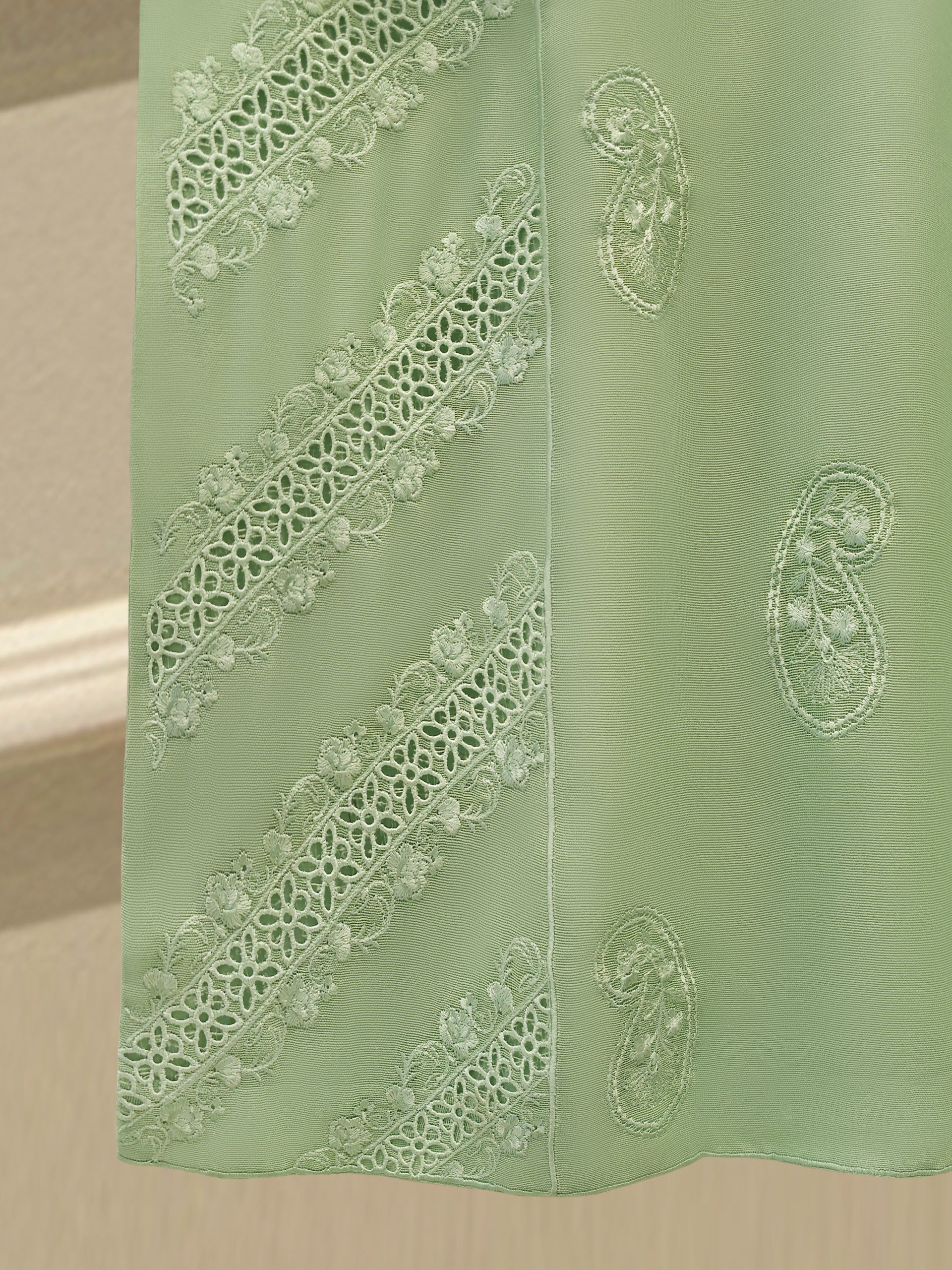 3 Piece - Pure Embroidered Cotton Net Suit S112808 - Image 6