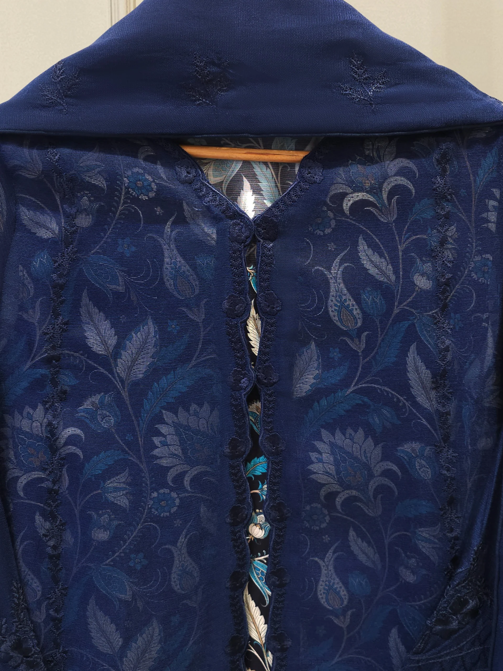 3 Piece - Pure Embroidered Cotton Net Suit S113022 - Image 2