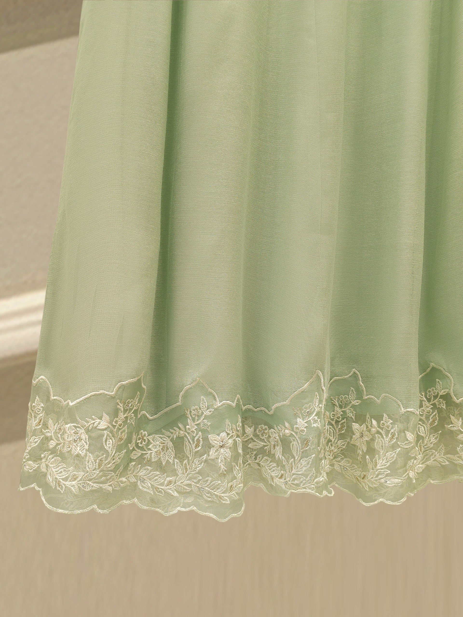 3 Piece - Pure Embroidered Cotton Net Suit S113486 - Image 4