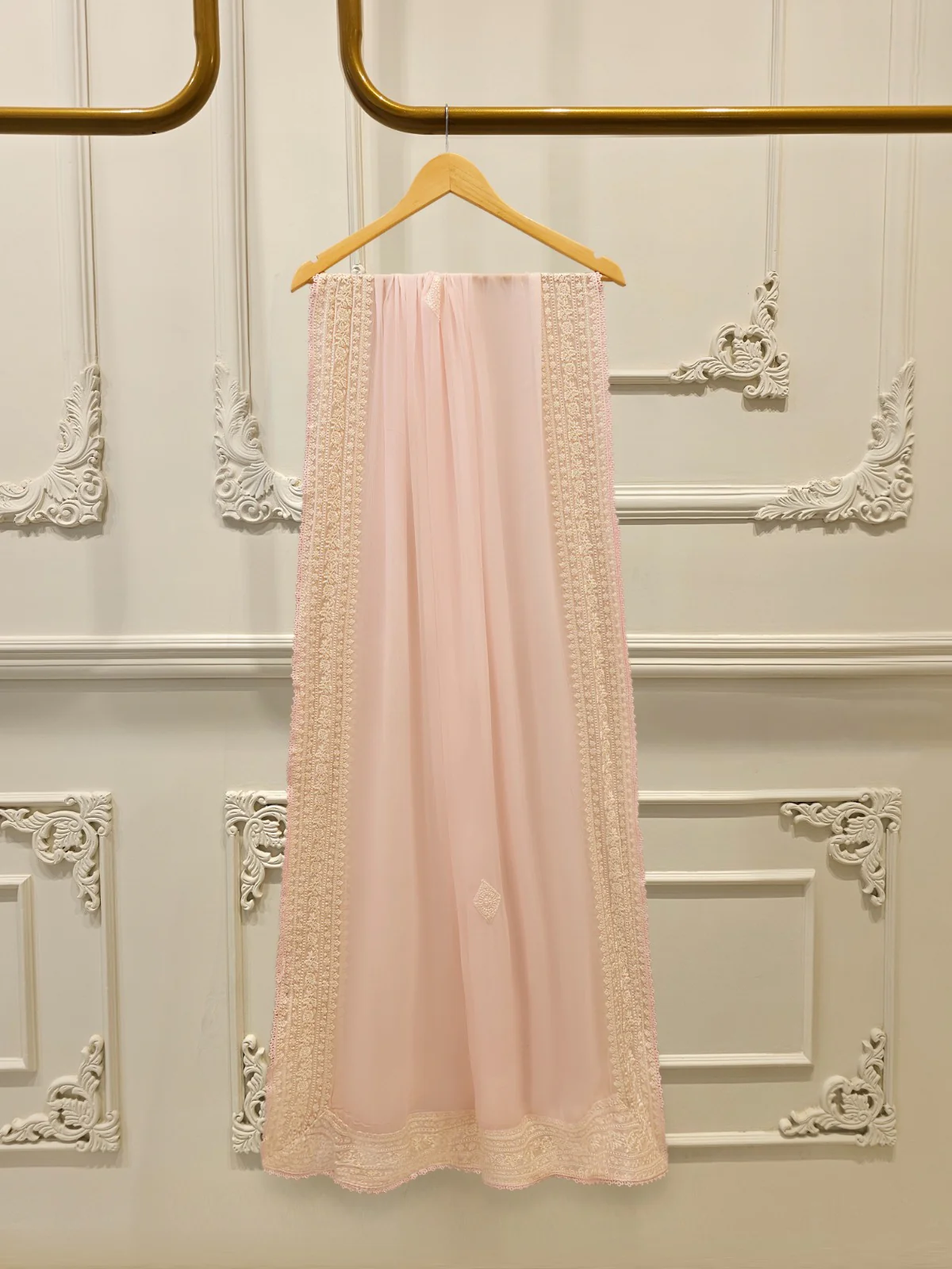 3 Piece - Pure Embroidered Cotton Net Suit S113563 - Image 6