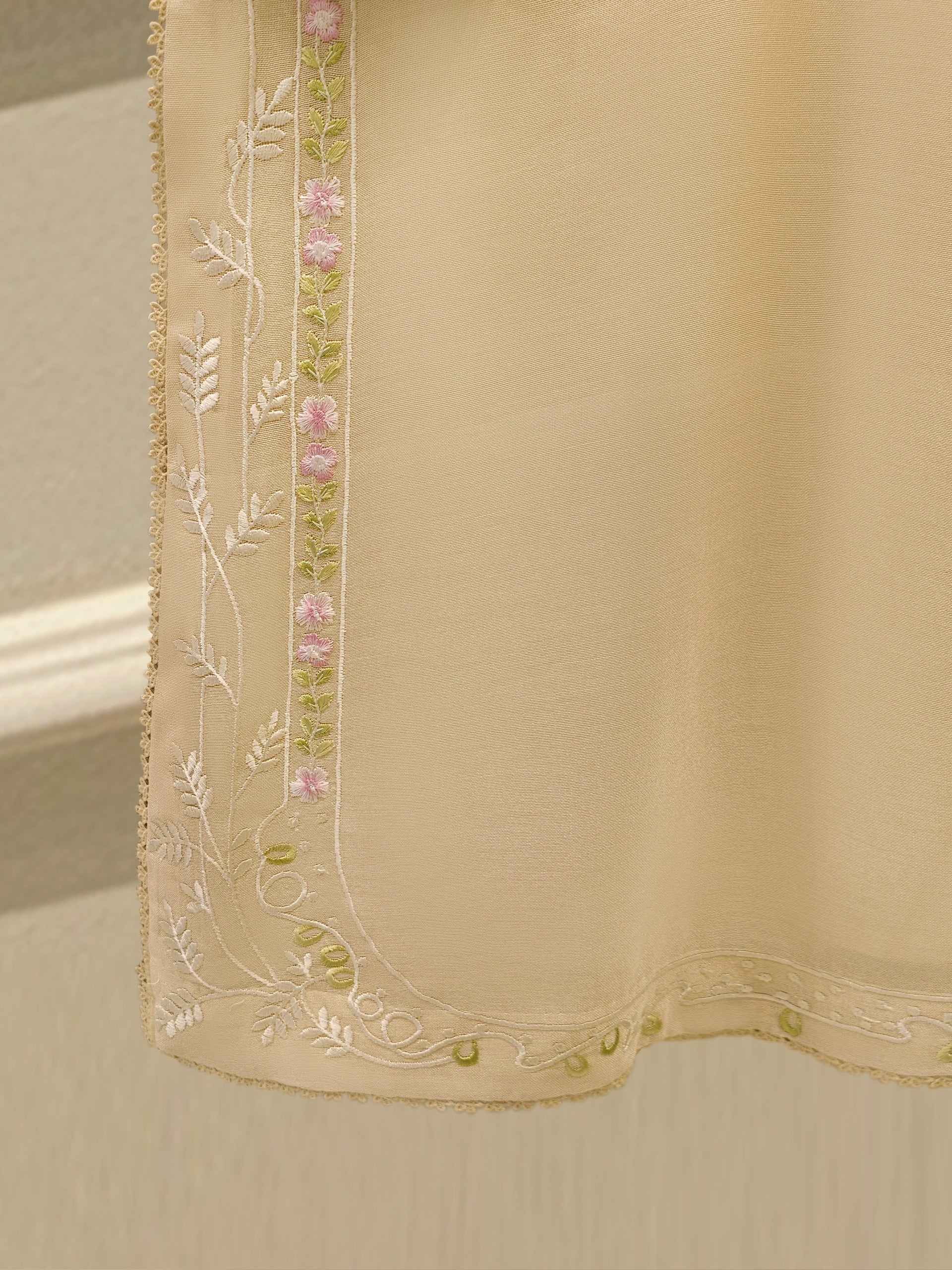 3 Piece - Pure Embroidered Cotton Net Suit S113844 - Image 5
