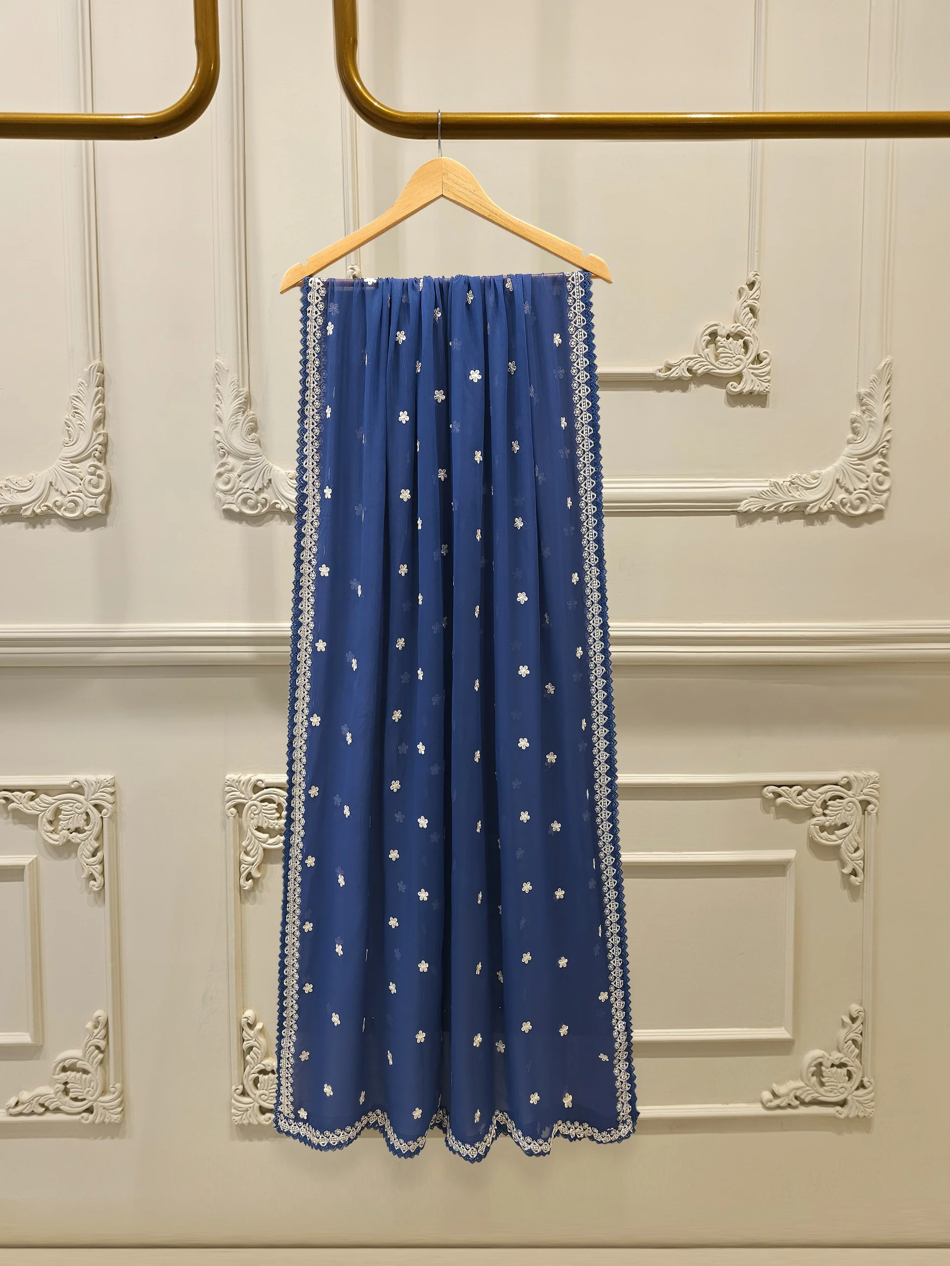 3 Piece - Pure Embroidered Cotton Net Suit S113912 - Image 7