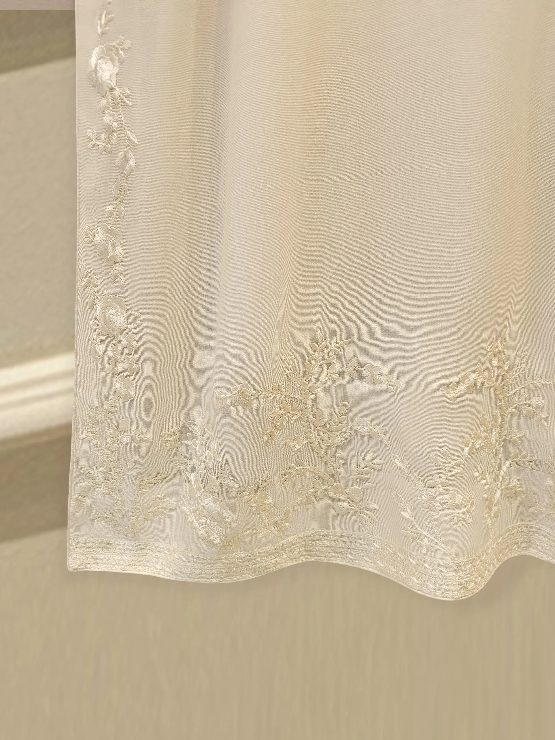 3 Piece - Pure Embroidered Cotton Net Suit S114054 - Image 4