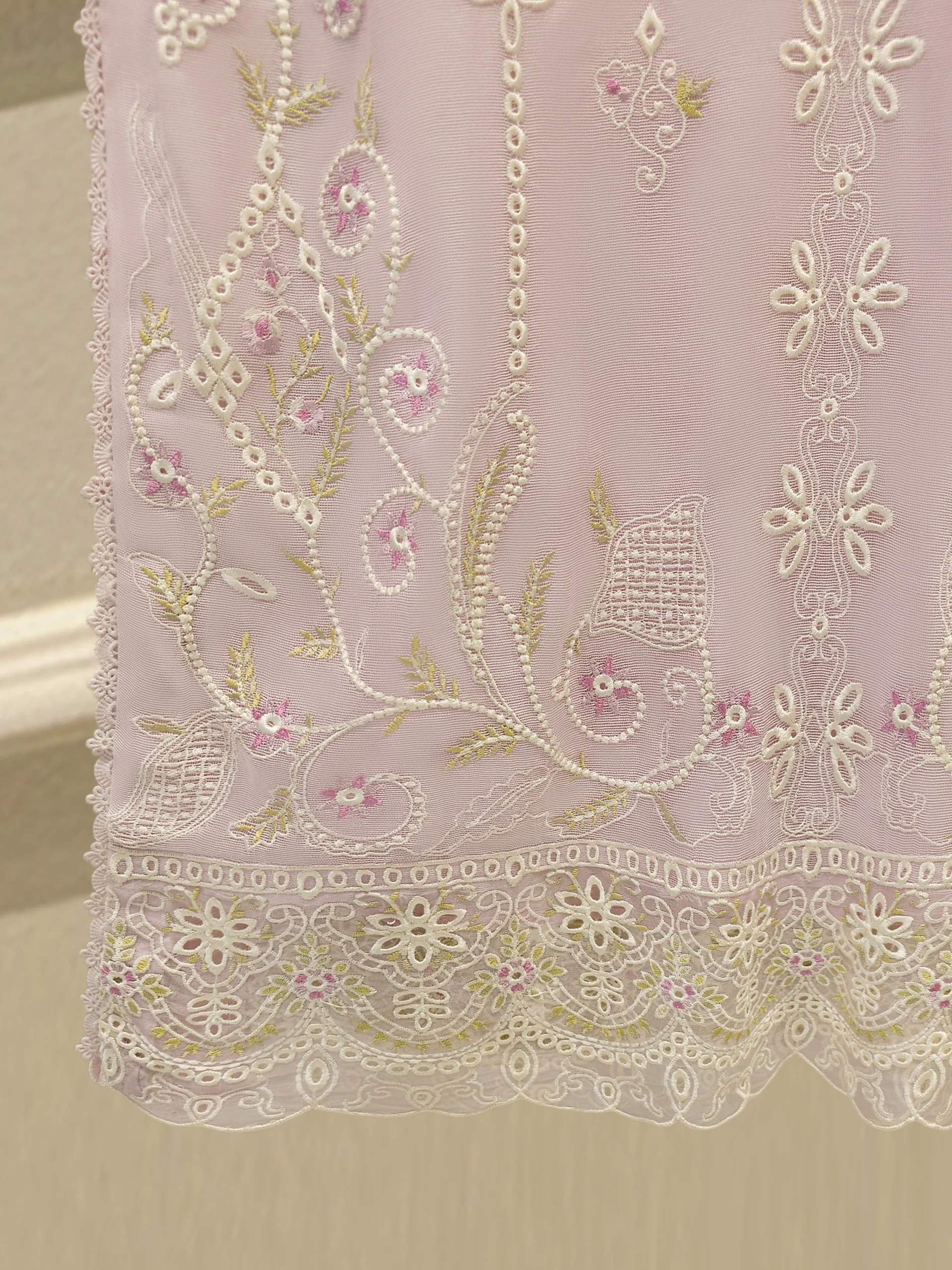 3 Piece - Pure Embroidered Cotton Net Suit S114258 - Image 5