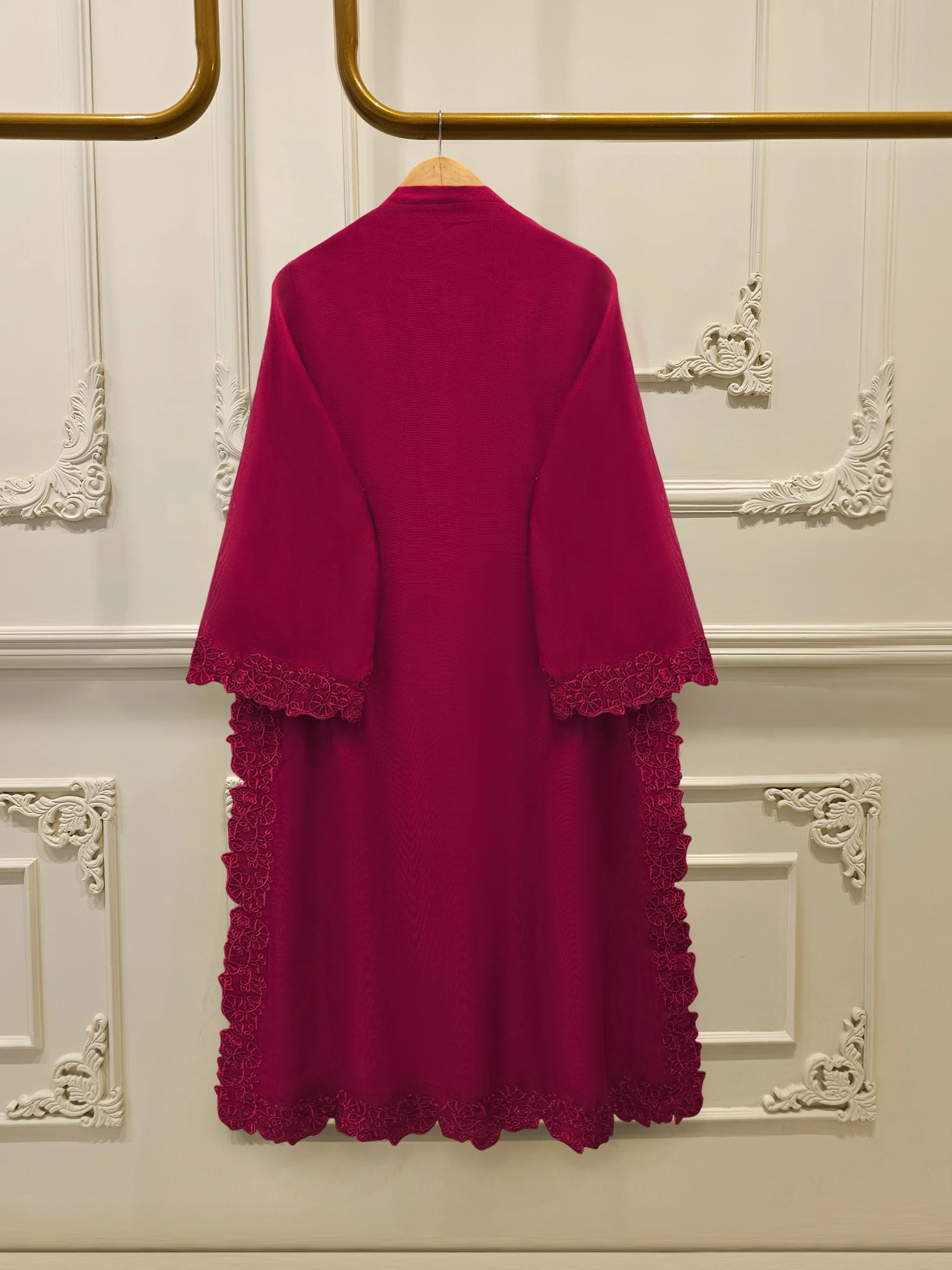 3 Piece - Pure Embroidered Cotton Net Suit S114338 - Image 5
