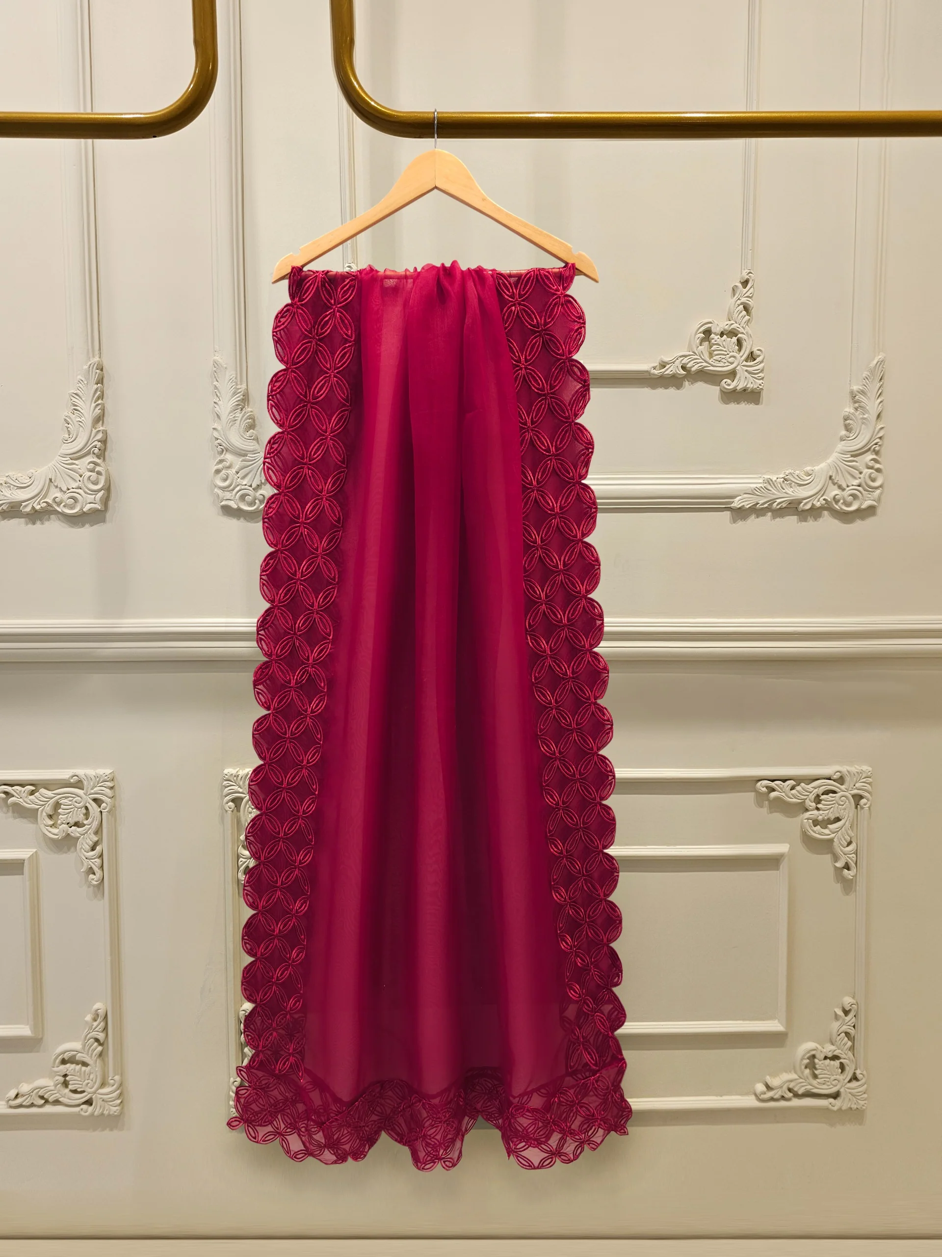 3 Piece - Pure Embroidered Cotton Net Suit S114338 - Image 6