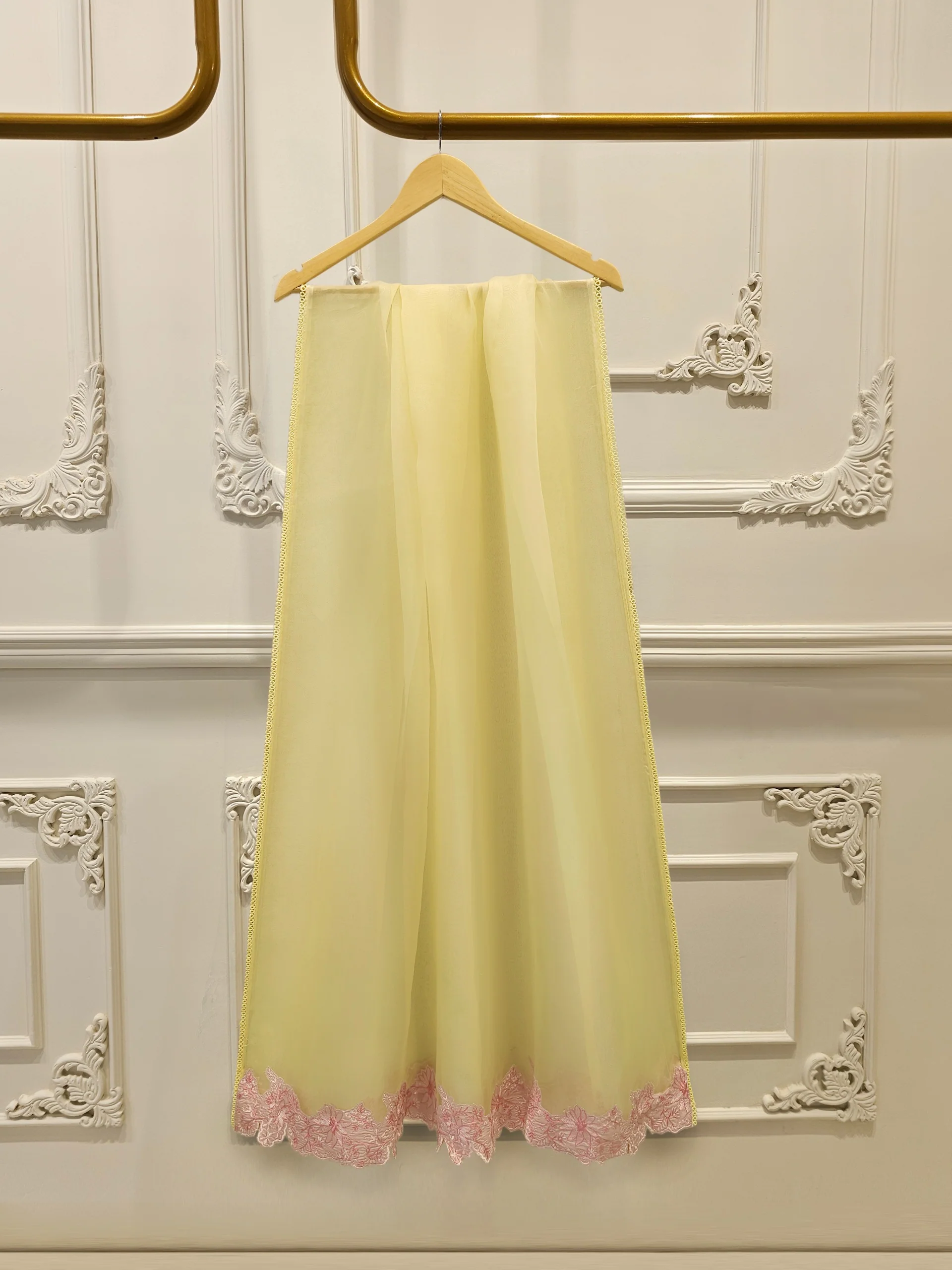 3 Piece - Pure Embroidered Cotton Net Suit S114367 - Image 7