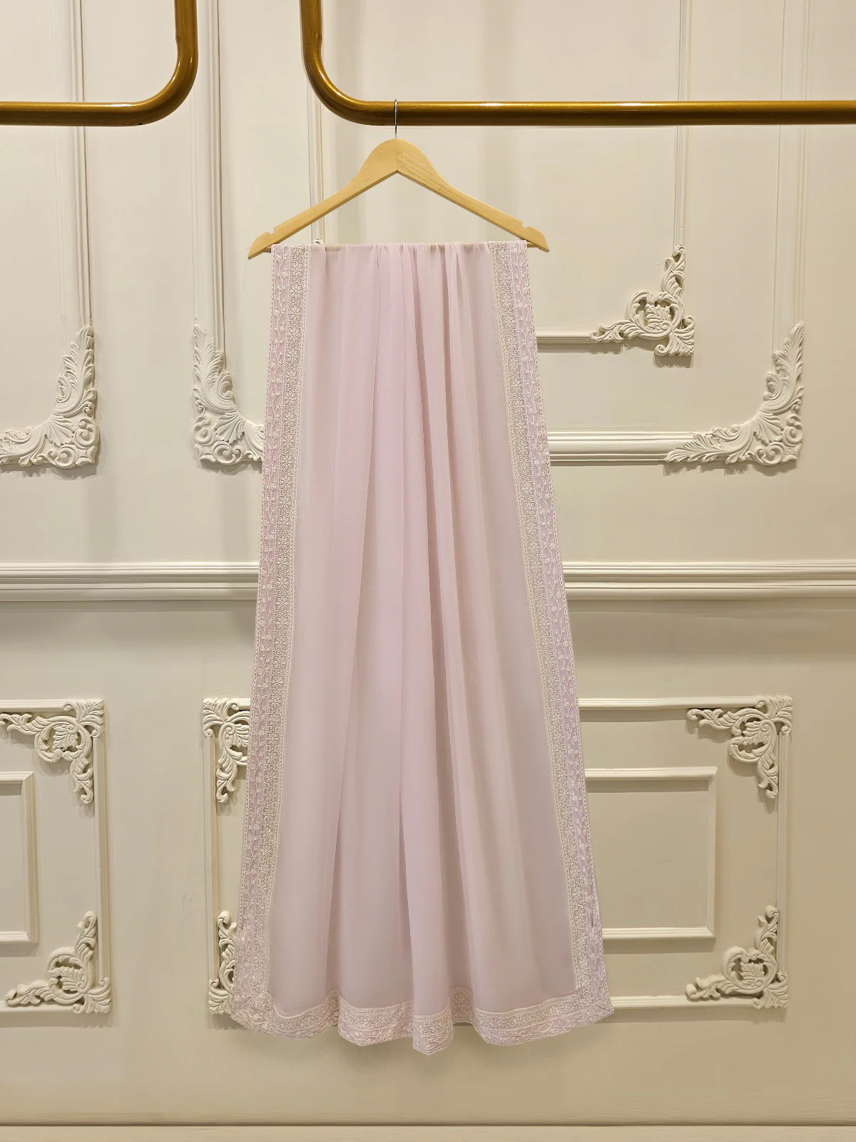 3 Piece - Pure Embroidered Cotton Net Suit S113512 - Image 7