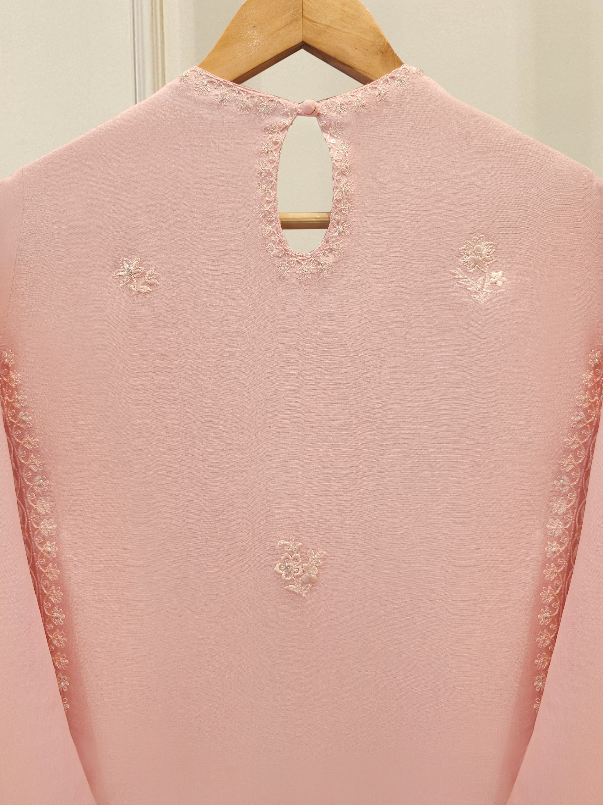 3 Piece - Pure Embroidered Organza Suit S112005 - Image 6