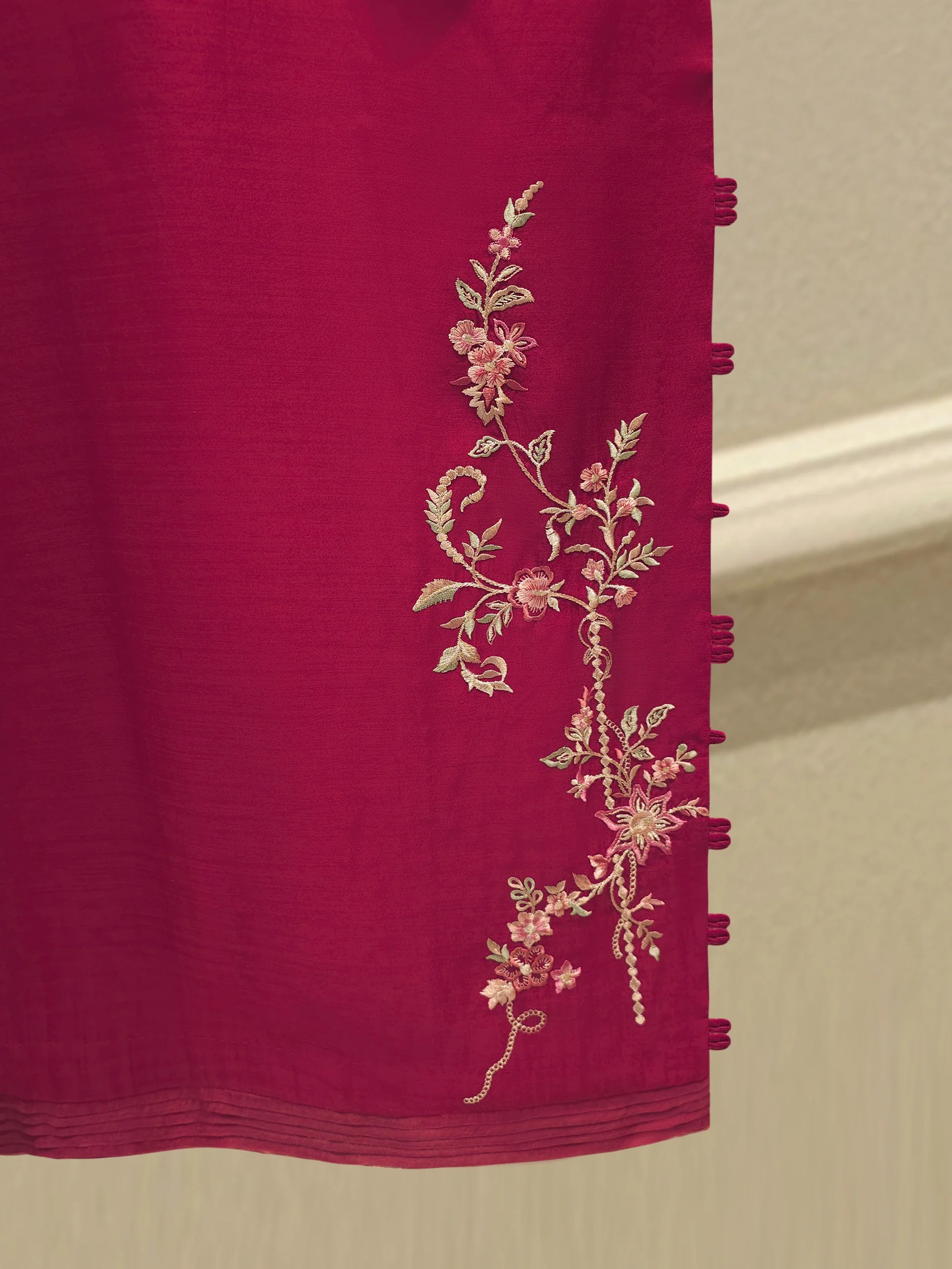 3 Piece - Pure Khaddi Silk Embroidered S114314 - Image 5