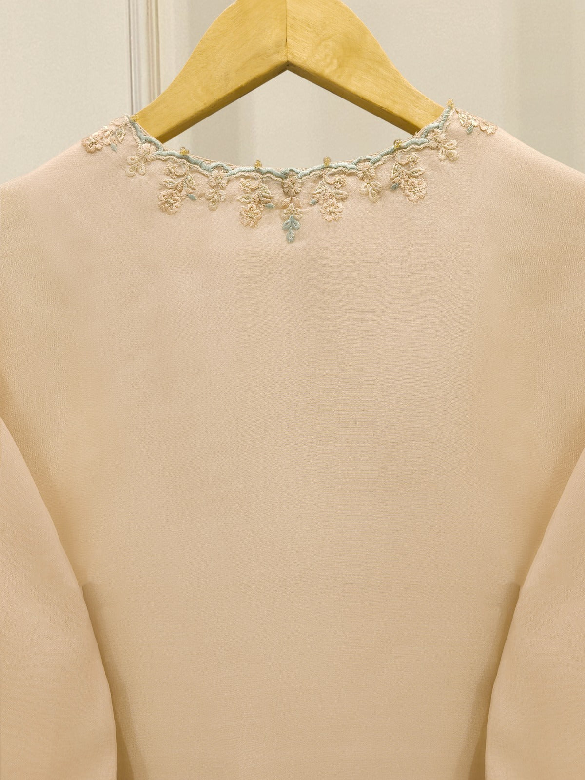 3 Piece - Pure Organza Embroidered Suit S113262 - Image 5