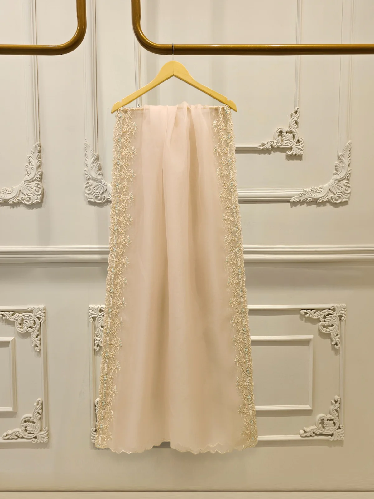3 Piece - Pure Organza Embroidered Suit S113262 - Image 7
