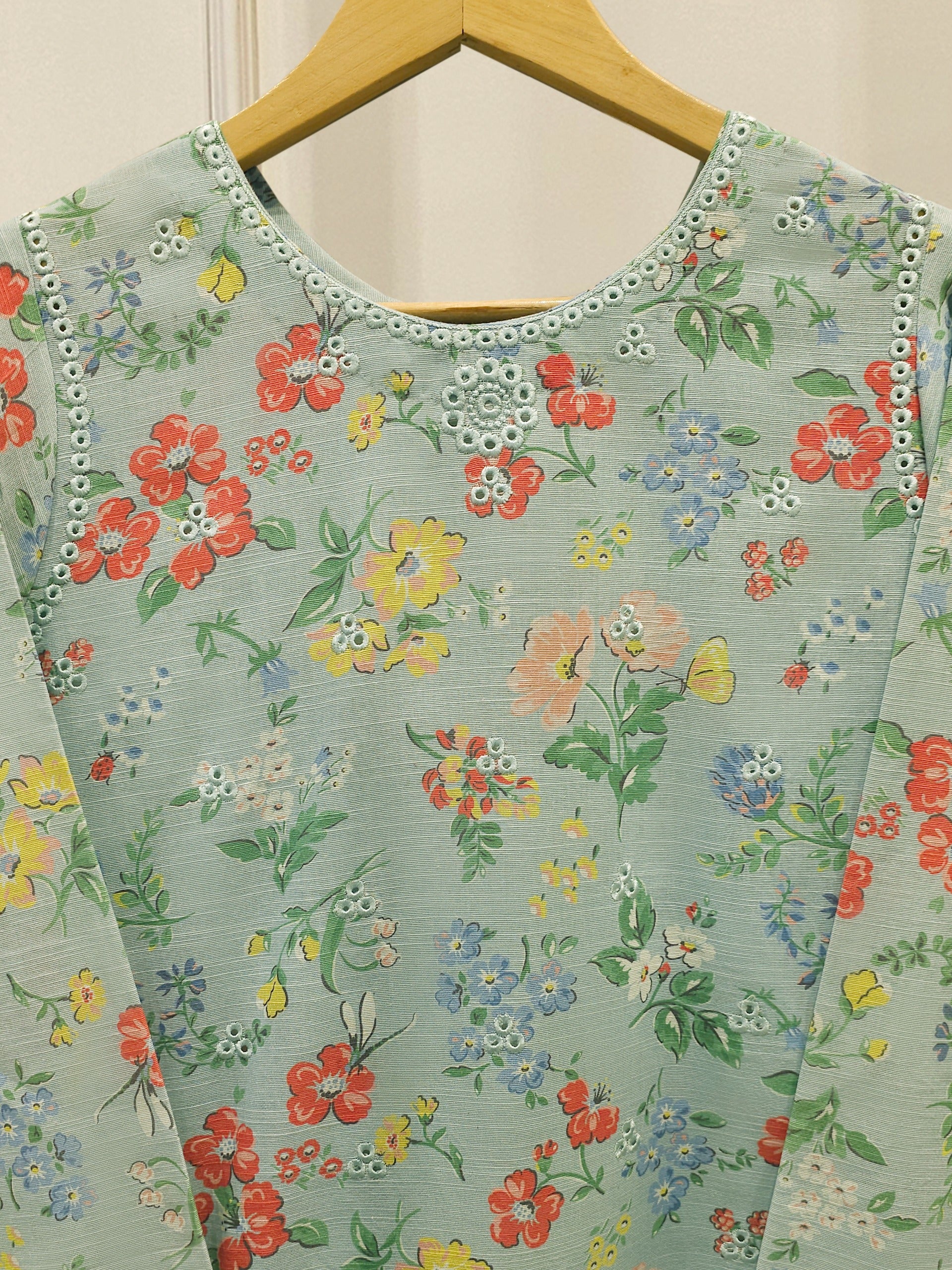 Digital Printed Embroidered  Khaddar Shirt S112865 - Image 2