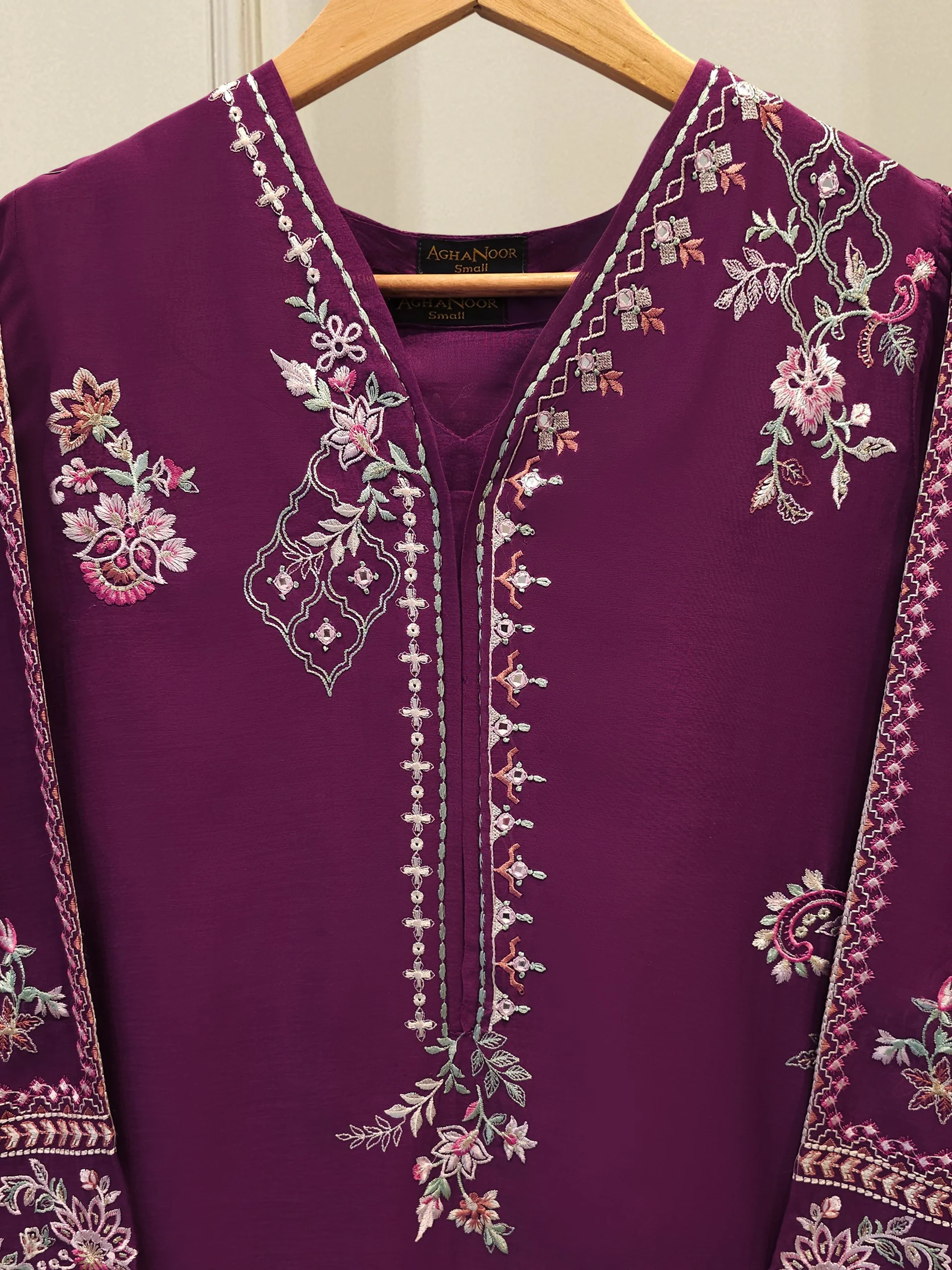 Embroidered Kora  Cotton Shirt S114315 - Image 2