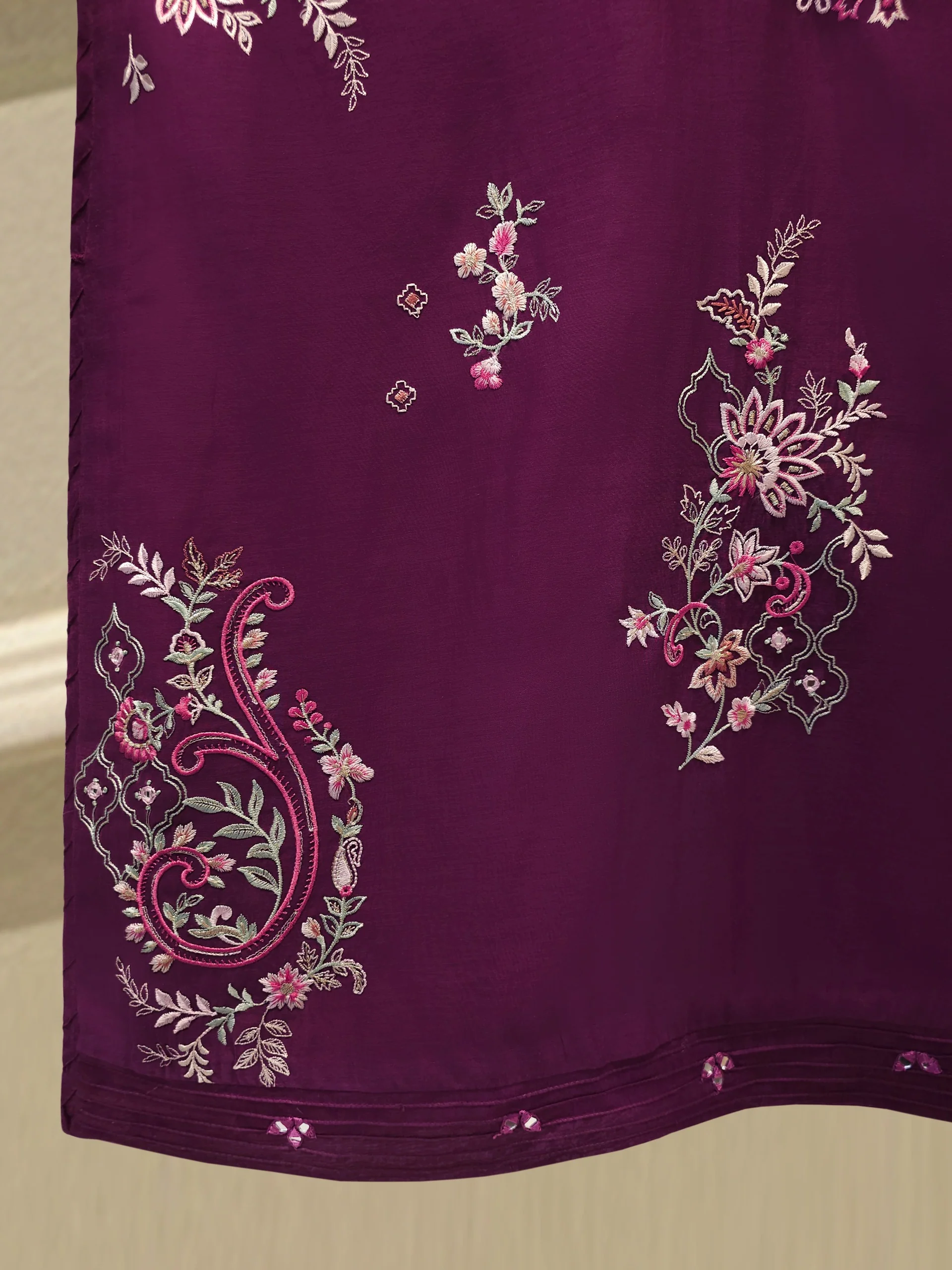 Embroidered Kora  Cotton Shirt S114315 - Image 4