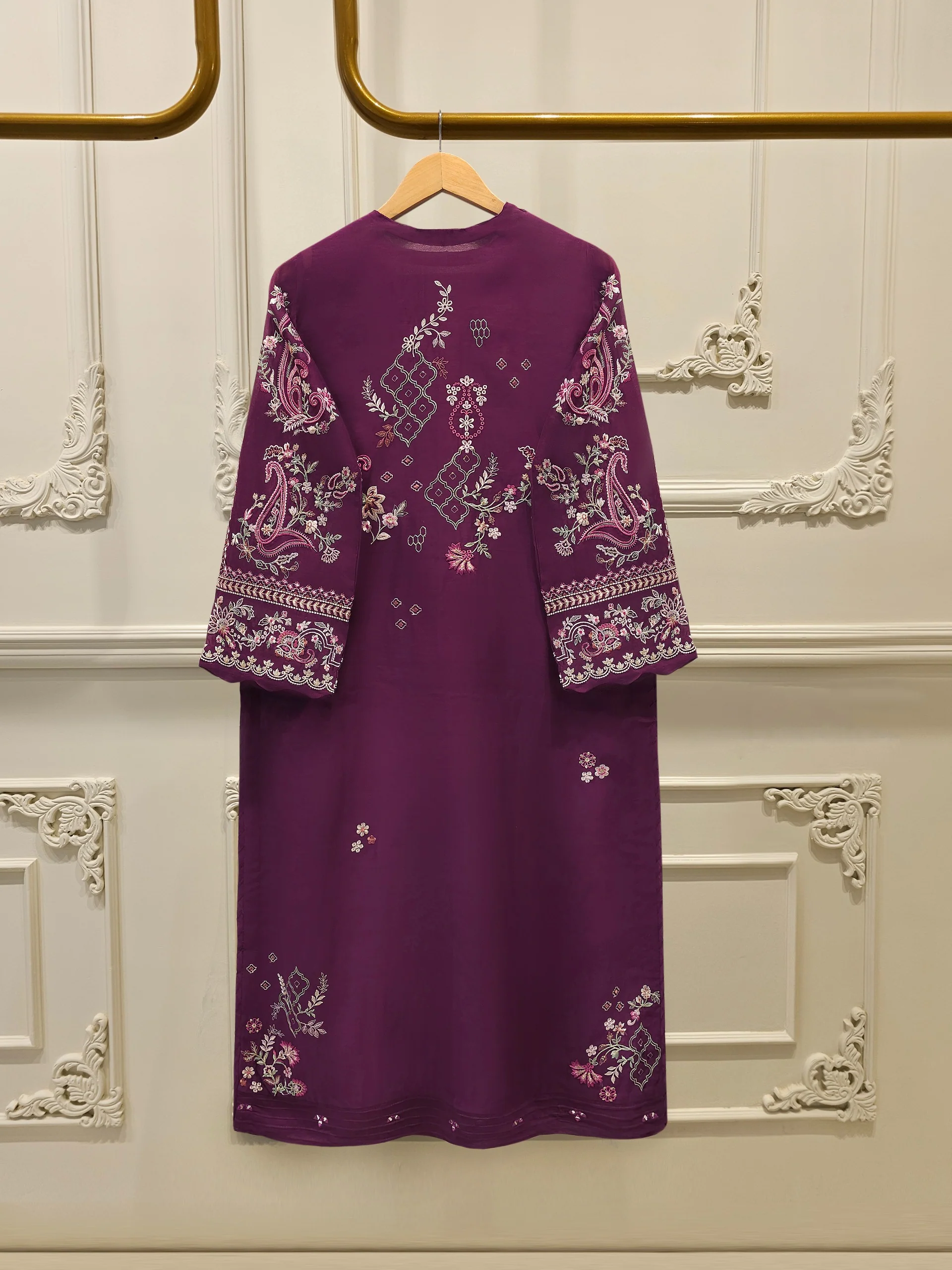 Embroidered Kora  Cotton Shirt S114315 - Image 5