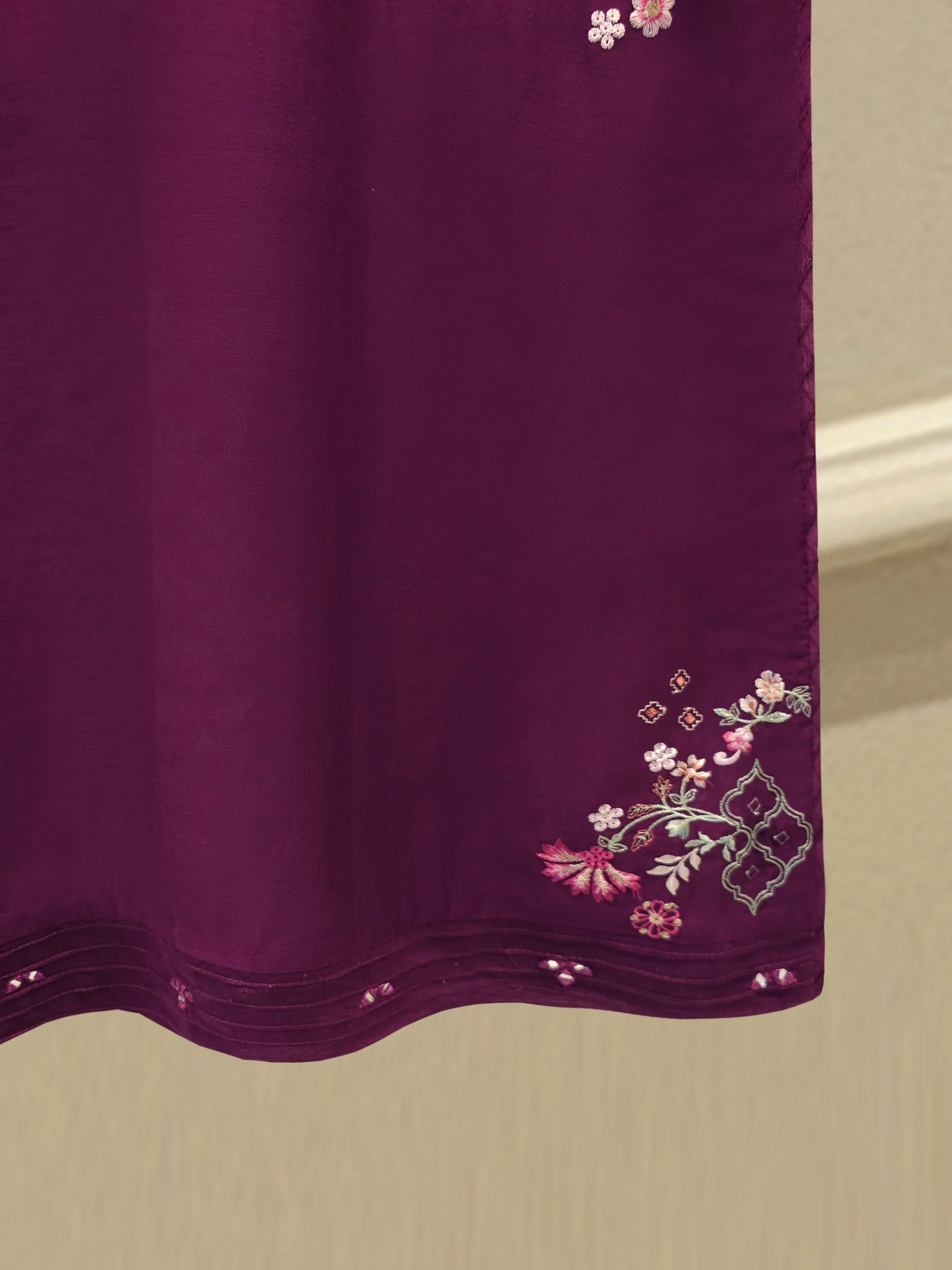 Embroidered Kora  Cotton Shirt S114315 - Image 7